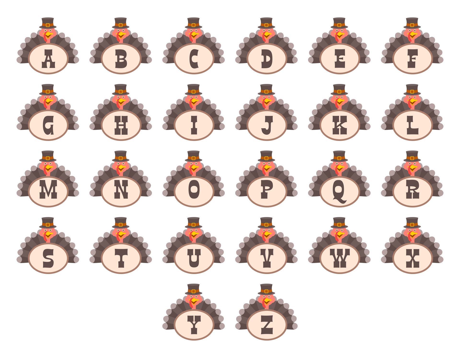 Post Thanksgiving Free Printable Letters 135347