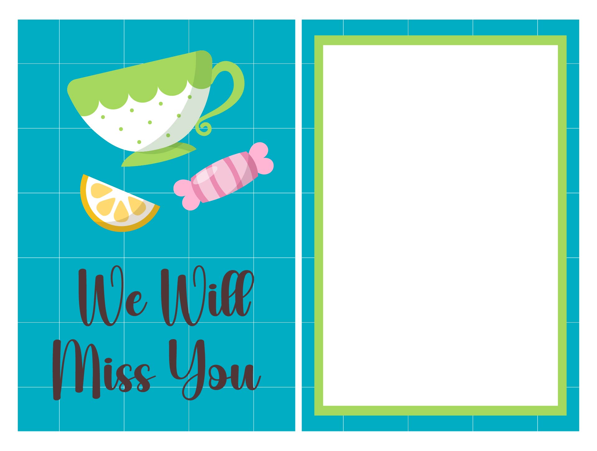 Post We Will Miss You Card Printable Template 386591
