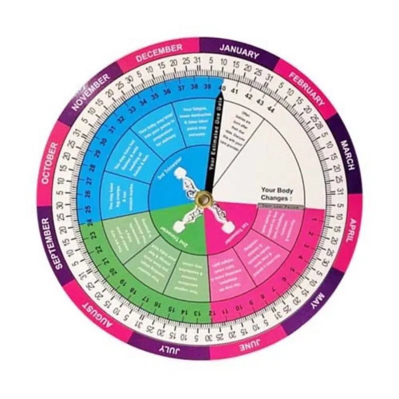 free printable pregnancy wheel