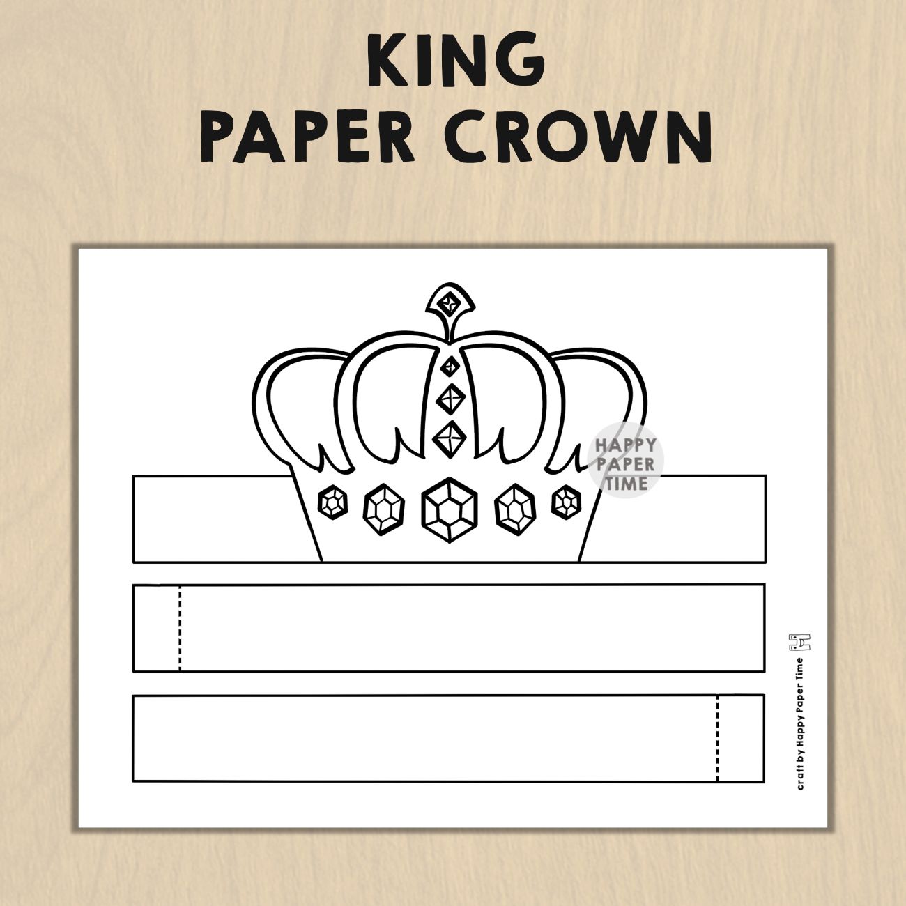 Prince King Paper Crown Printable Royal Coloring Craft Activity