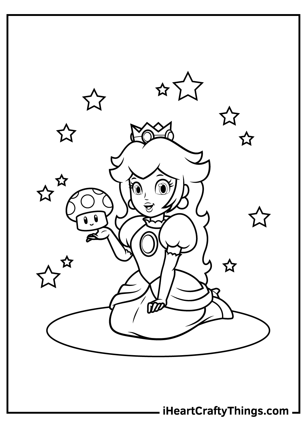 Princess Peach Coloring Pages