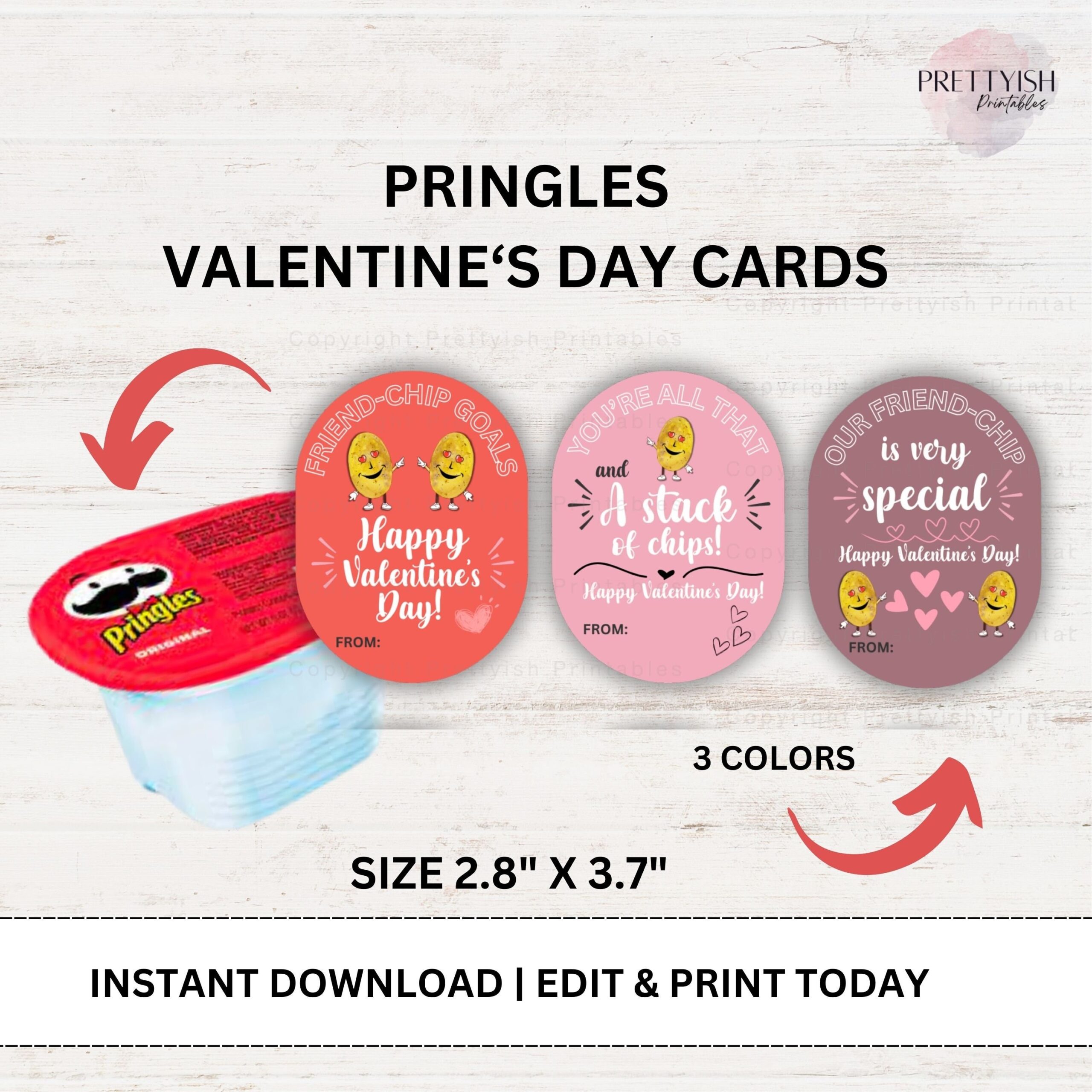 Pringle Valentines Printable Tag For