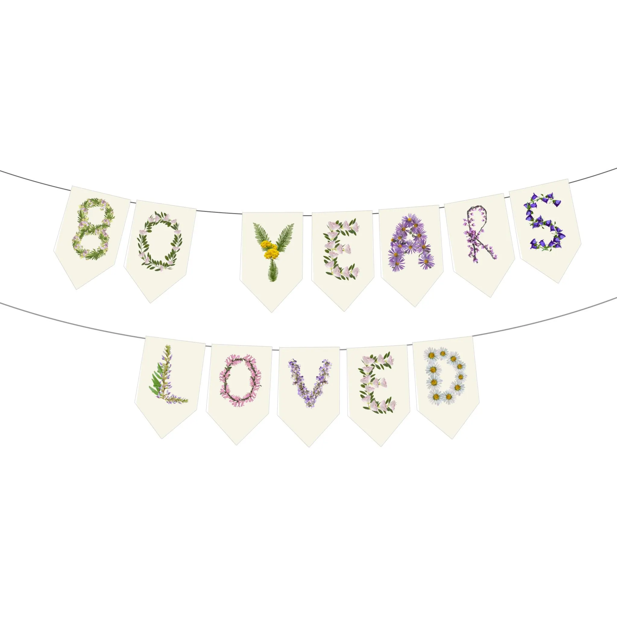 Printable 80th Birthday Banner Digital