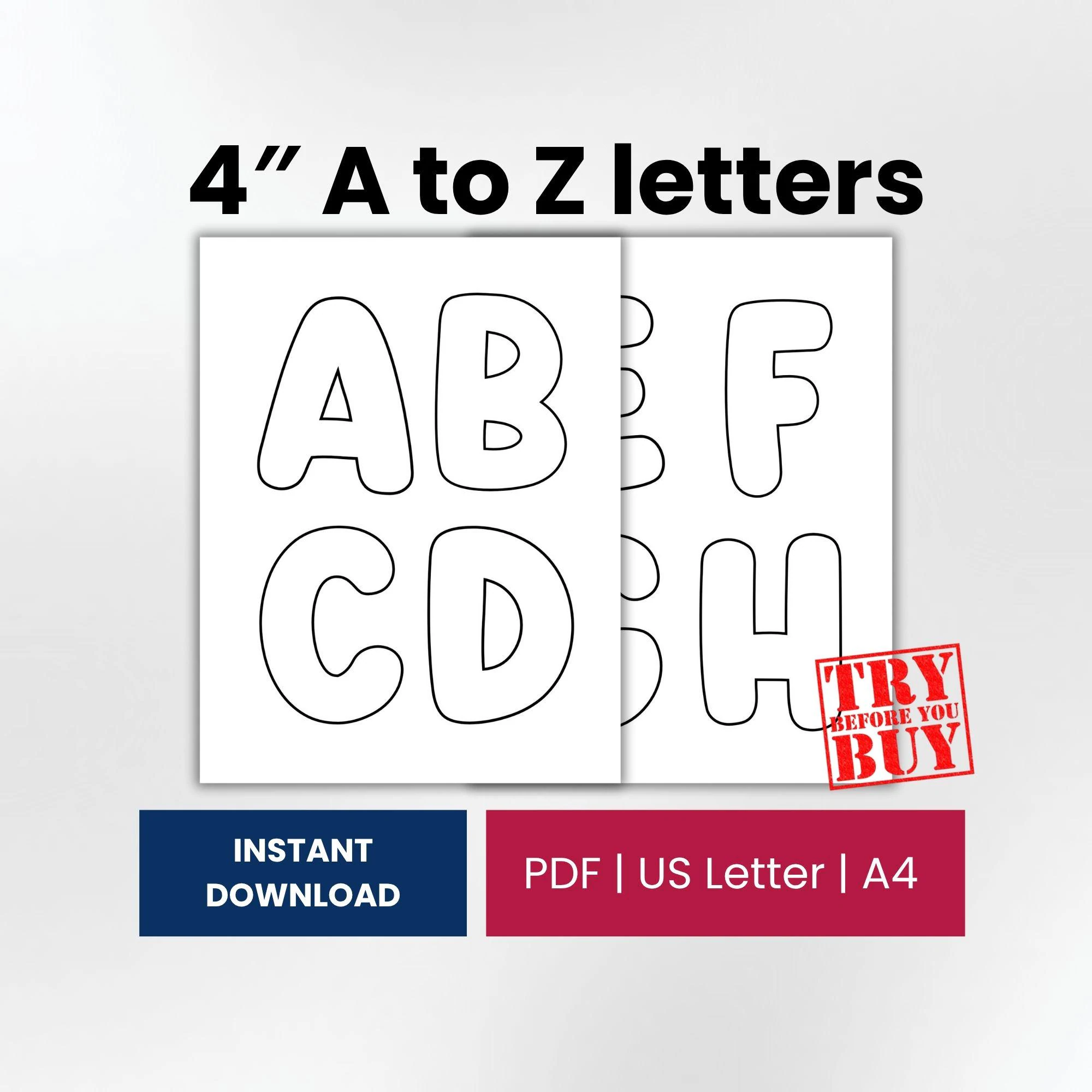 Printable Alphabet Letters 5 Inch Printable Alphabet Letters 5 Inch