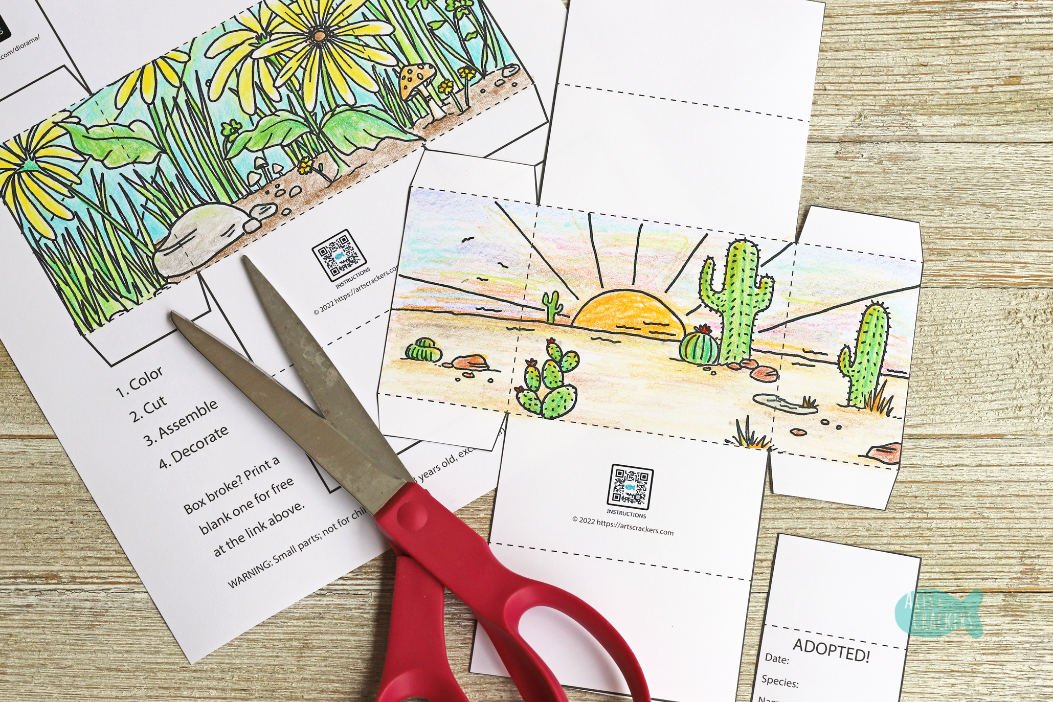 free printable dioramas