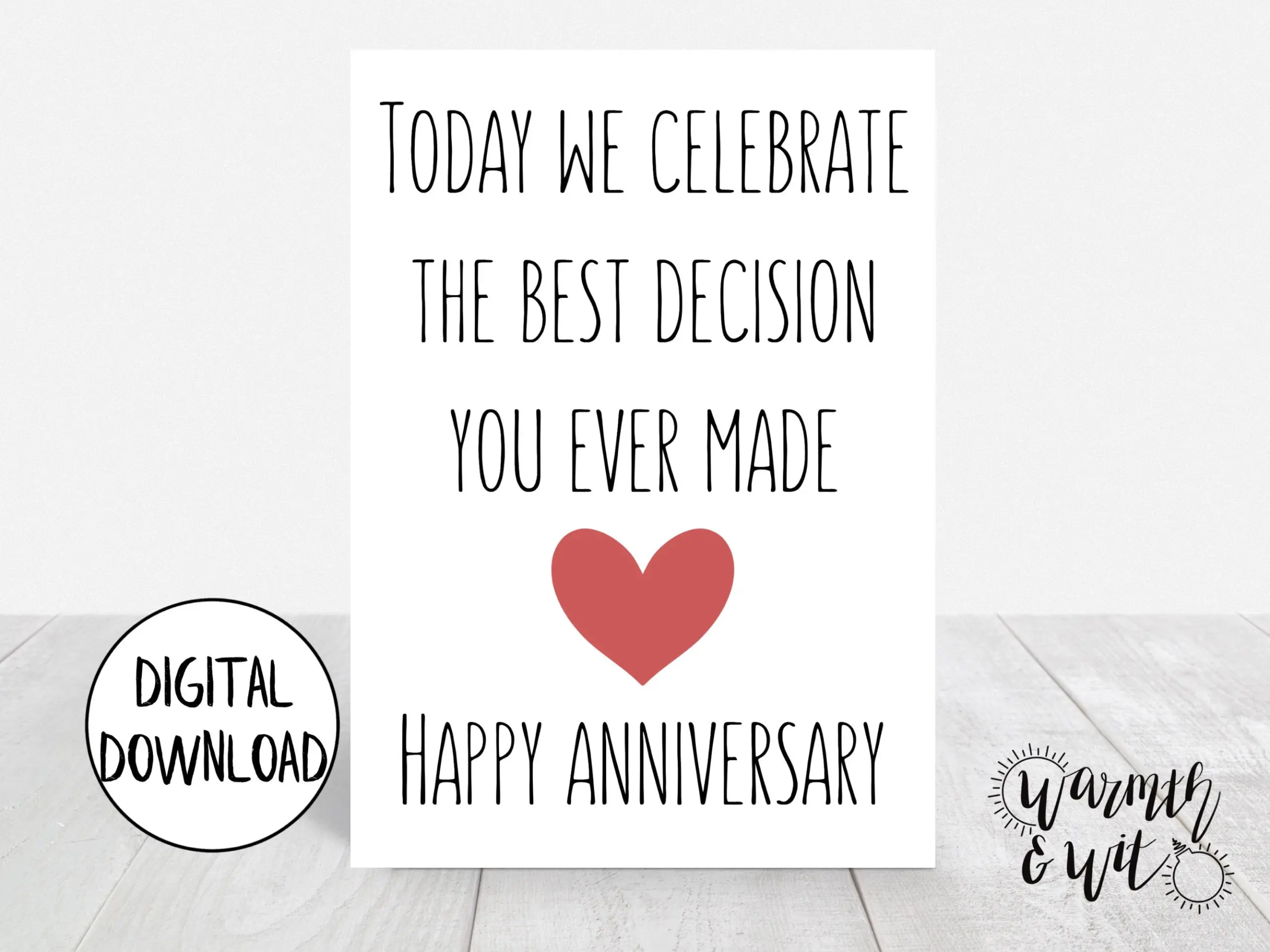 Printable Anniversary Card Funny Funny