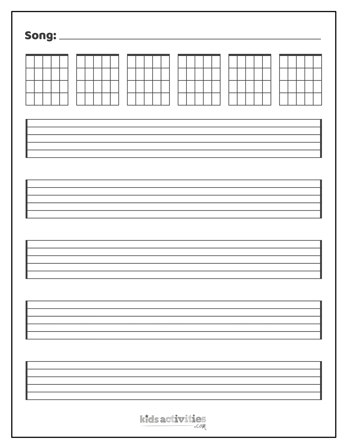 Printable Blank Sheet Music