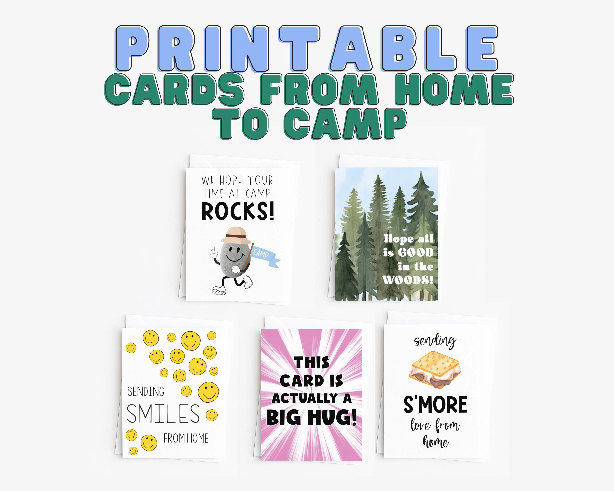 free printable summer camp cards