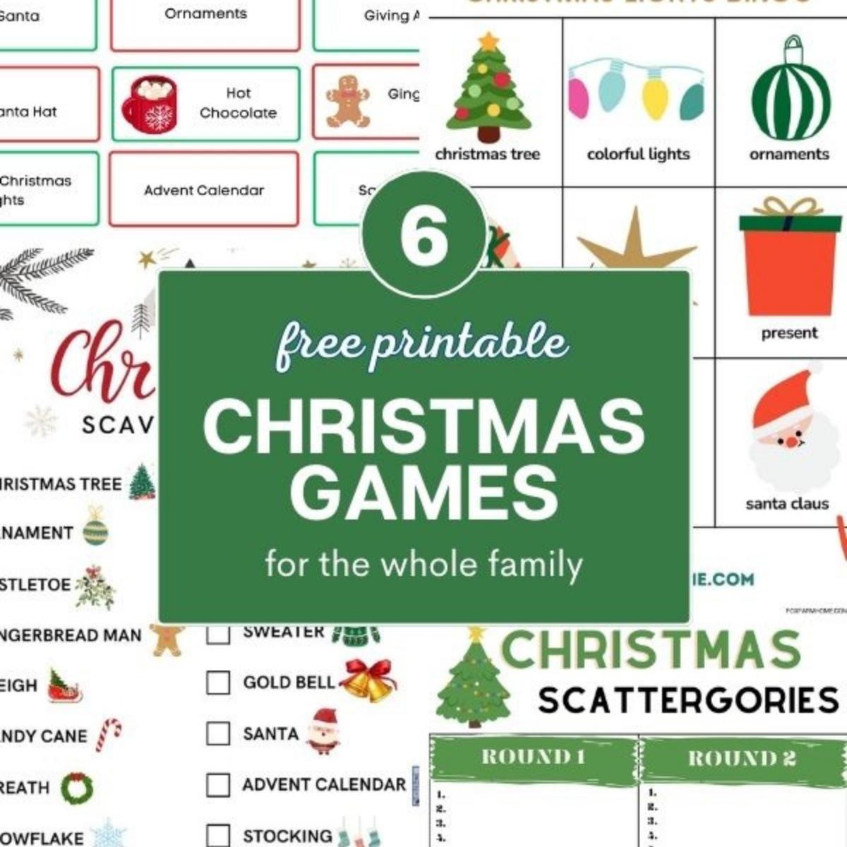 free printable christmas board games