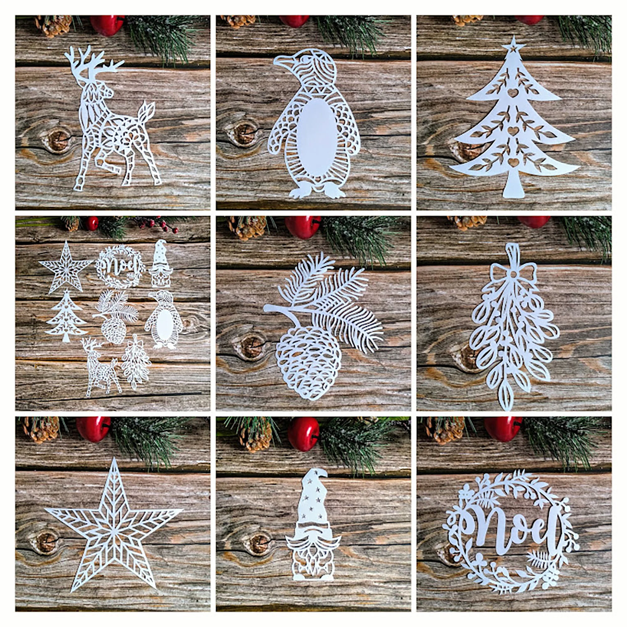 Printable Christmas Themed Paper Cutting
