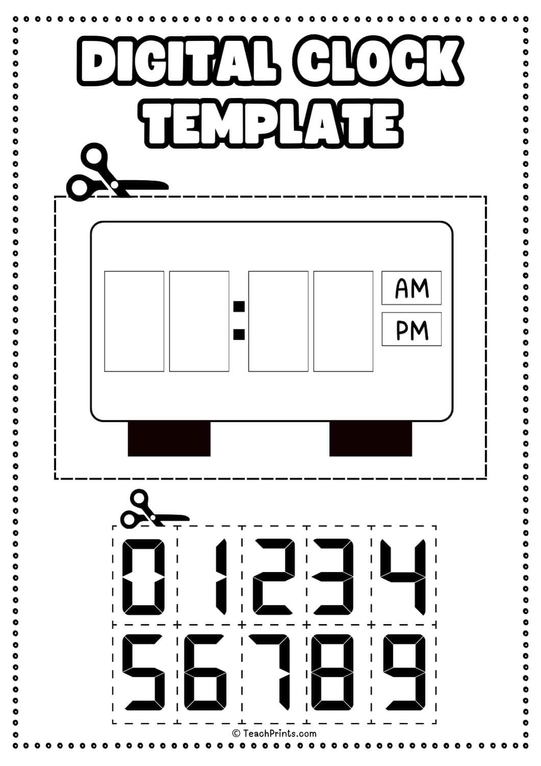 free printable analog clock