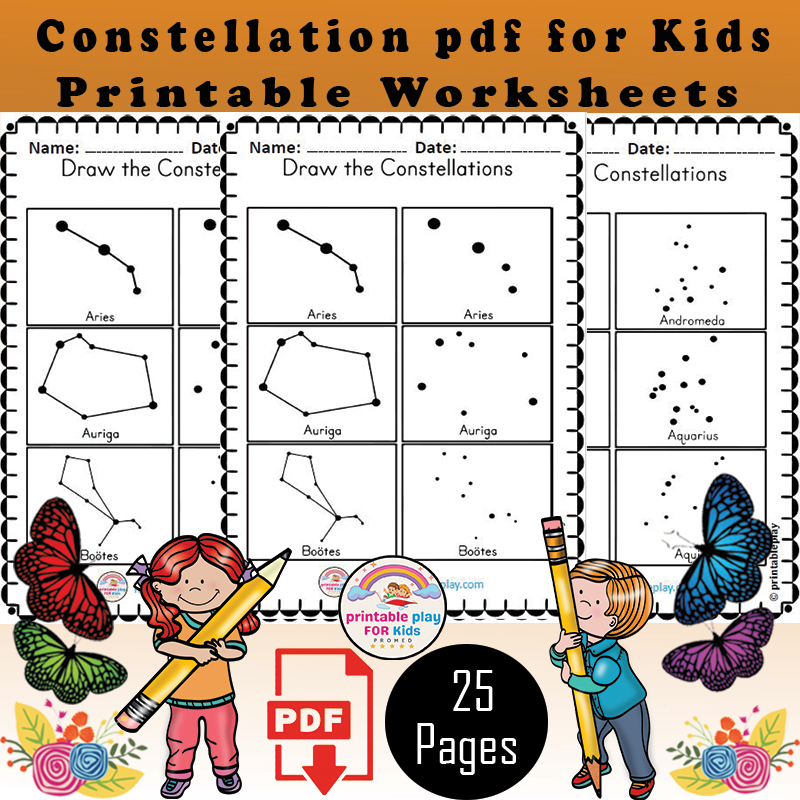 Printable Constellation Worksheets Pdf For Kids