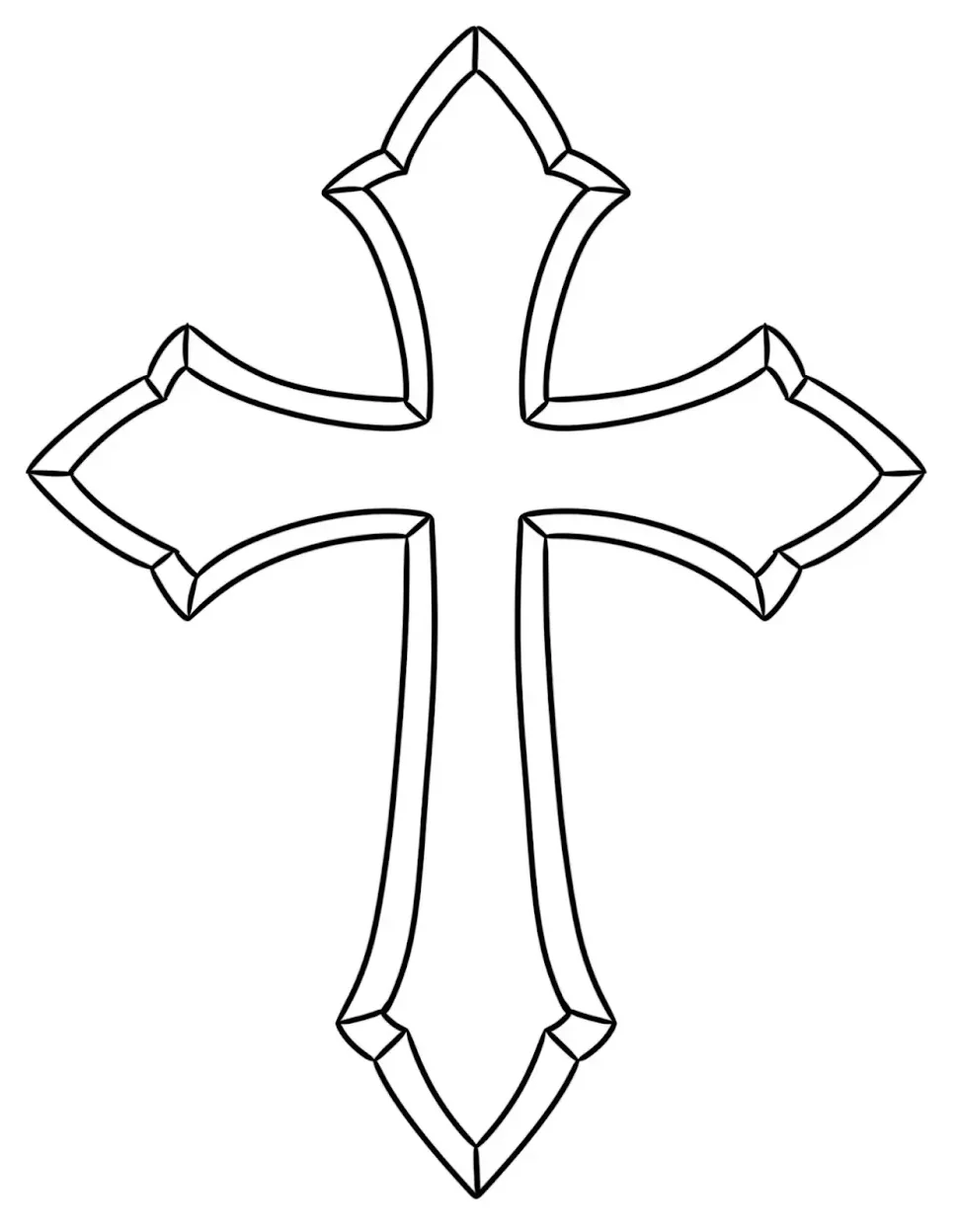 Printable Cross Tattoo Stencil Designs