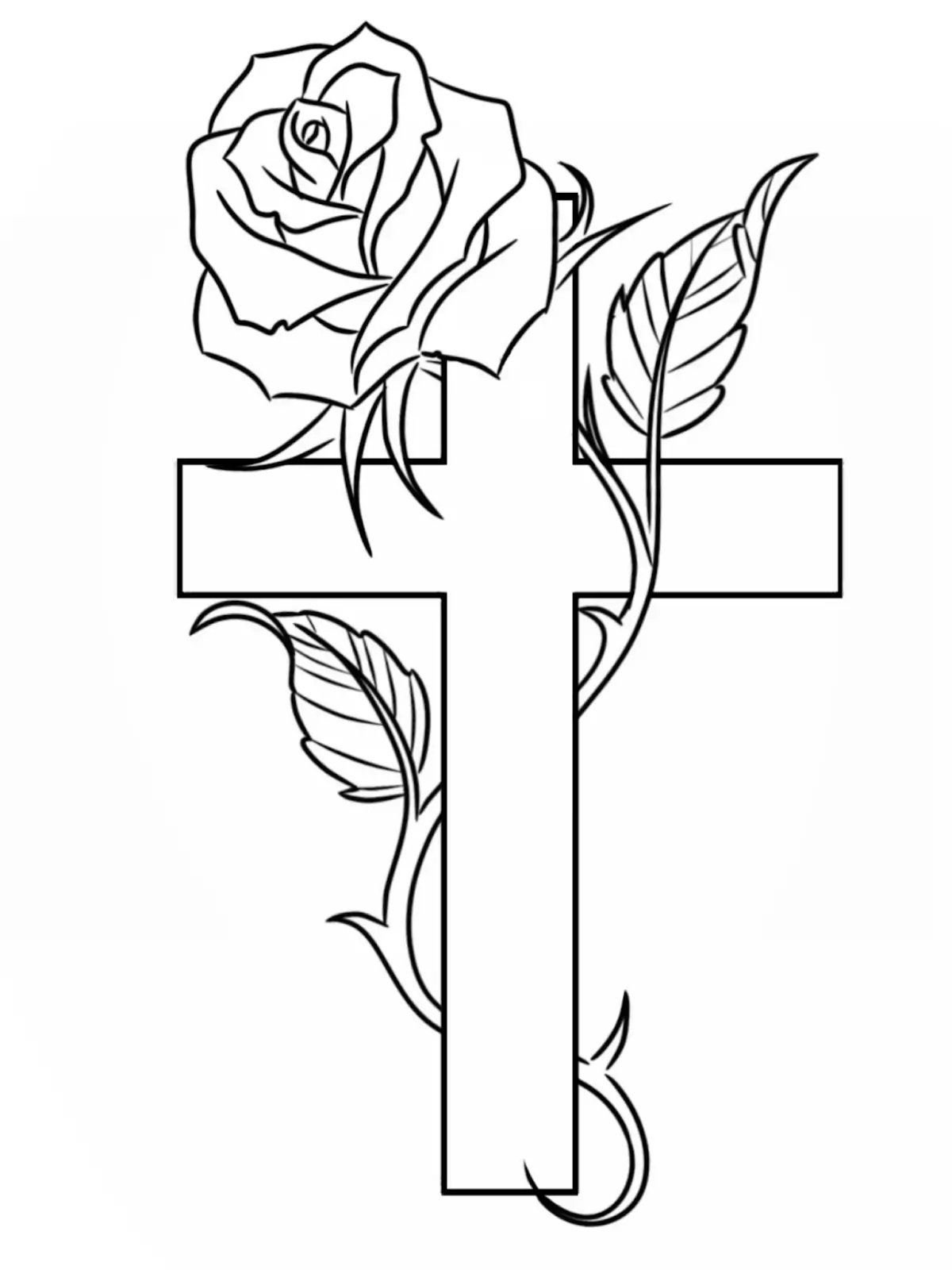 Printable Cross Tattoo Stencil Designs