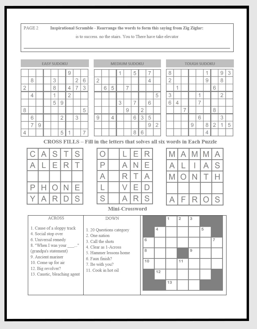 Printable Crossword Puzzles By Timothy Parker