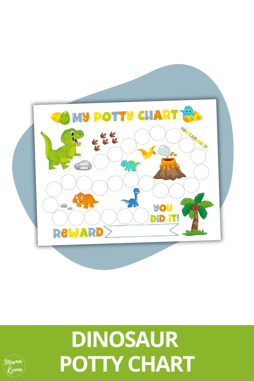 dinosaur potty chart printable free