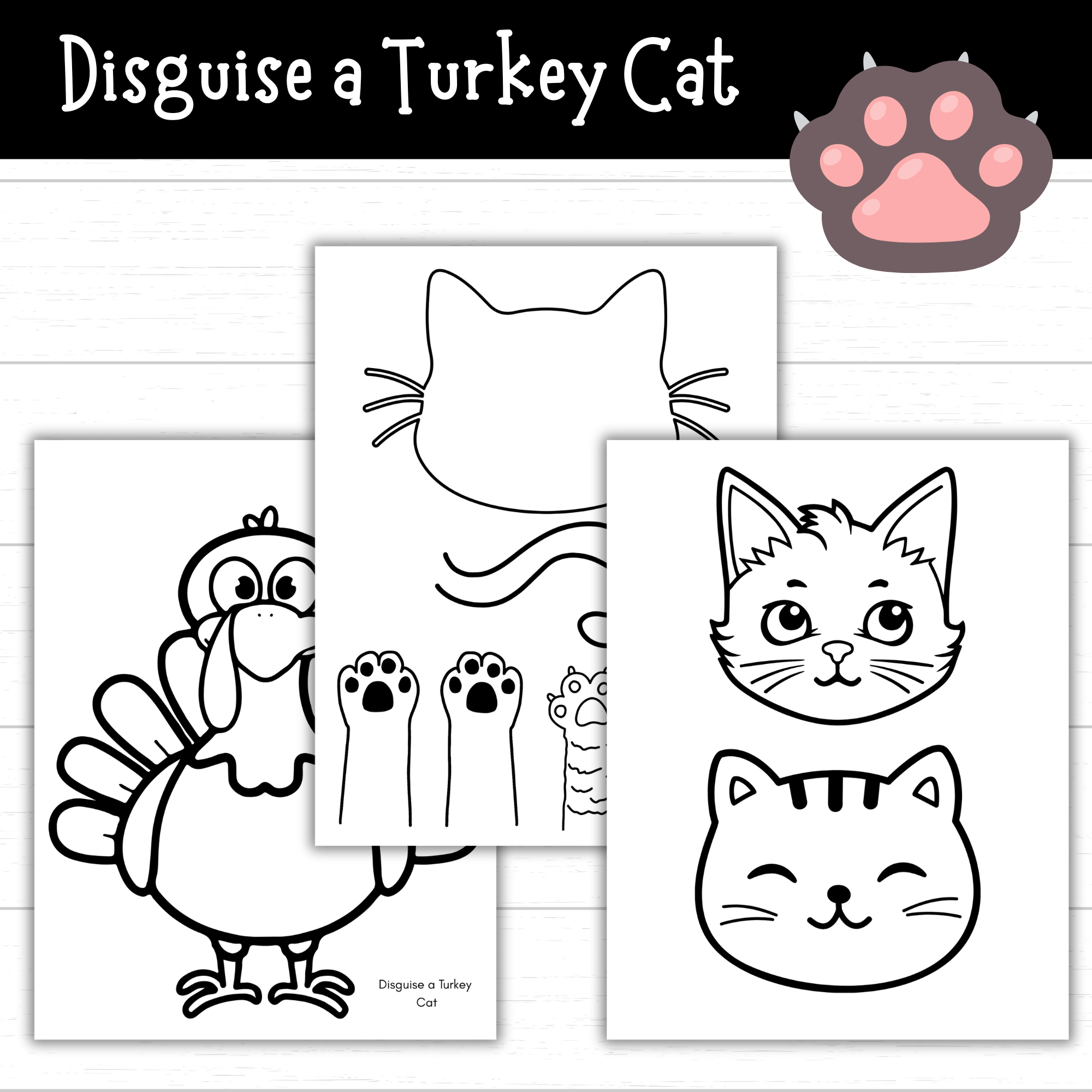 Printable Disguise A Turkey Cat