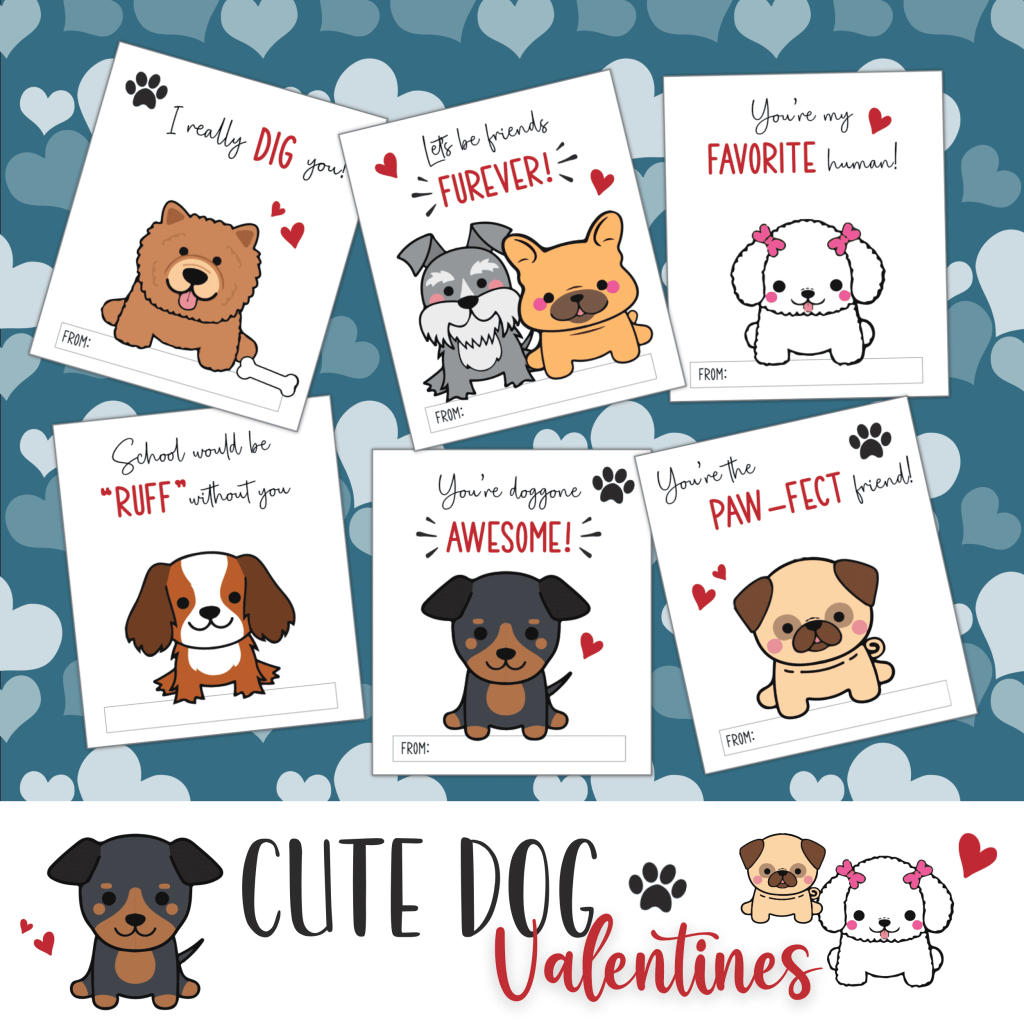 Printable Dog Valentine Cards