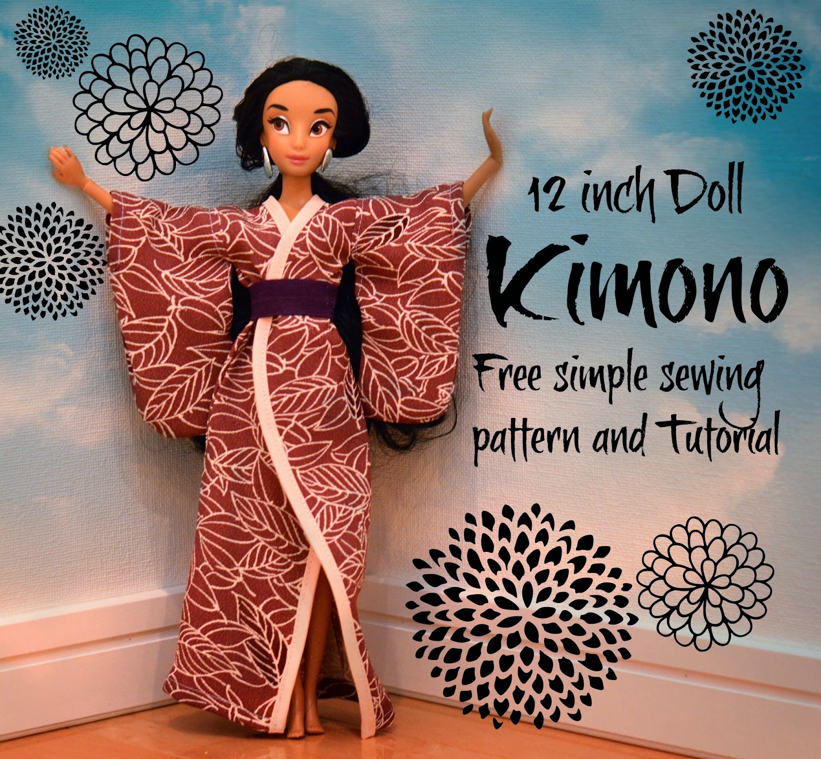 Printable Doll Kimono Pattern And
