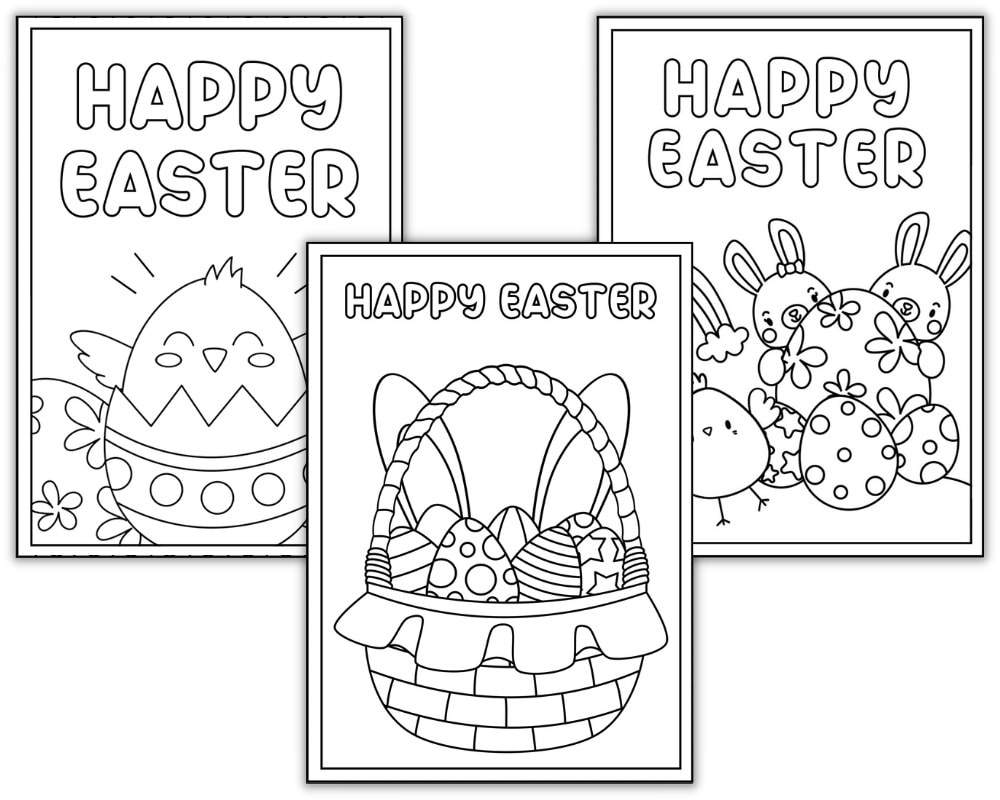 Printable Easter Colouring Card