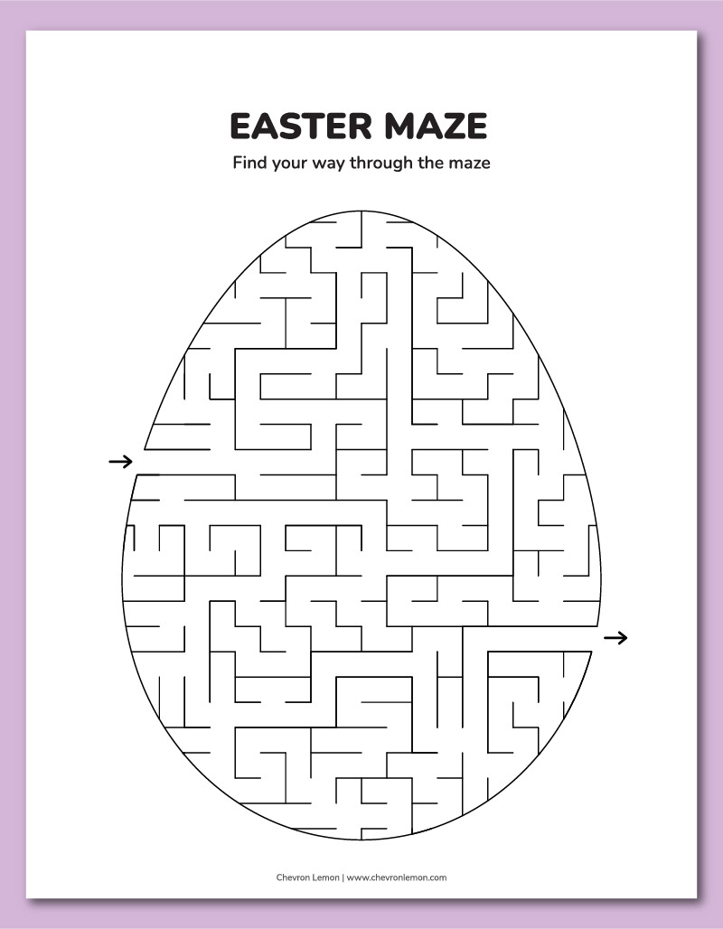 Printable Easter Mazes