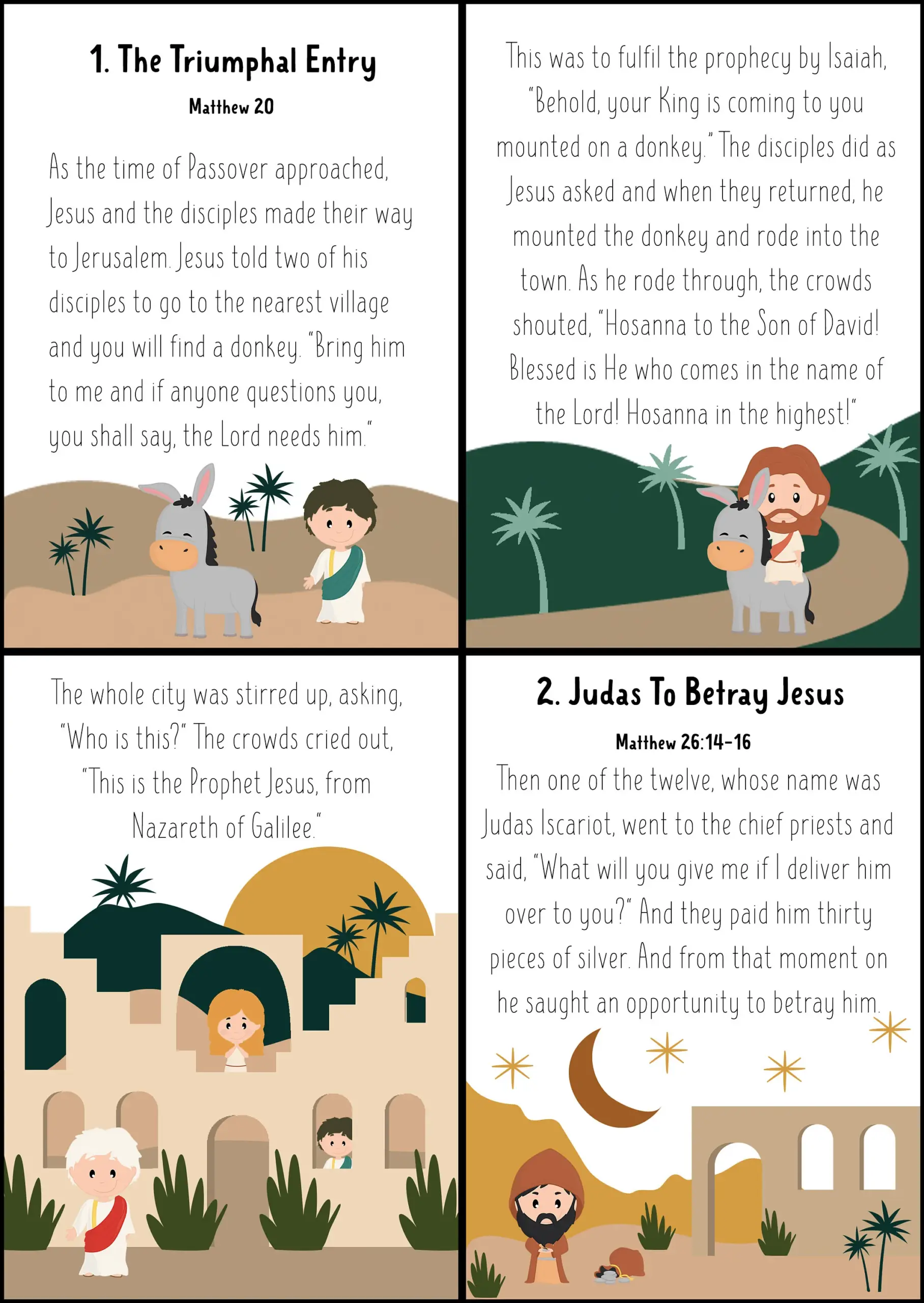 Printable Easter Story Cards I Christian