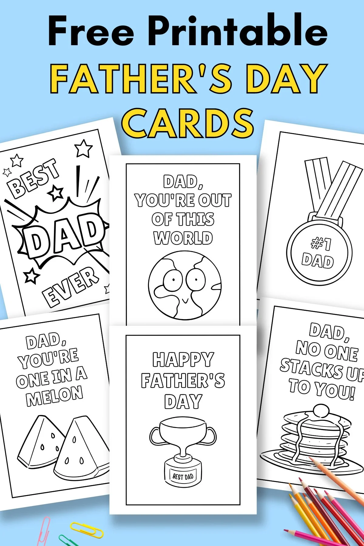 Printable Fathers Day Cards To Colour