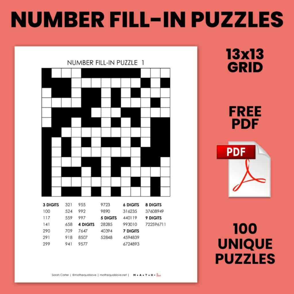 Printable Fill In Puzzles