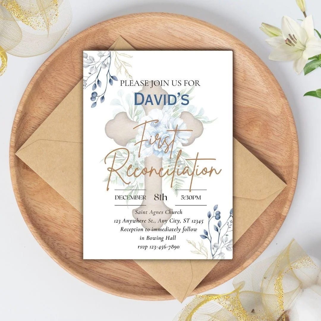 Printable First Reconciliation Invitation 37435 Printable First Reconciliation Invitation 37435