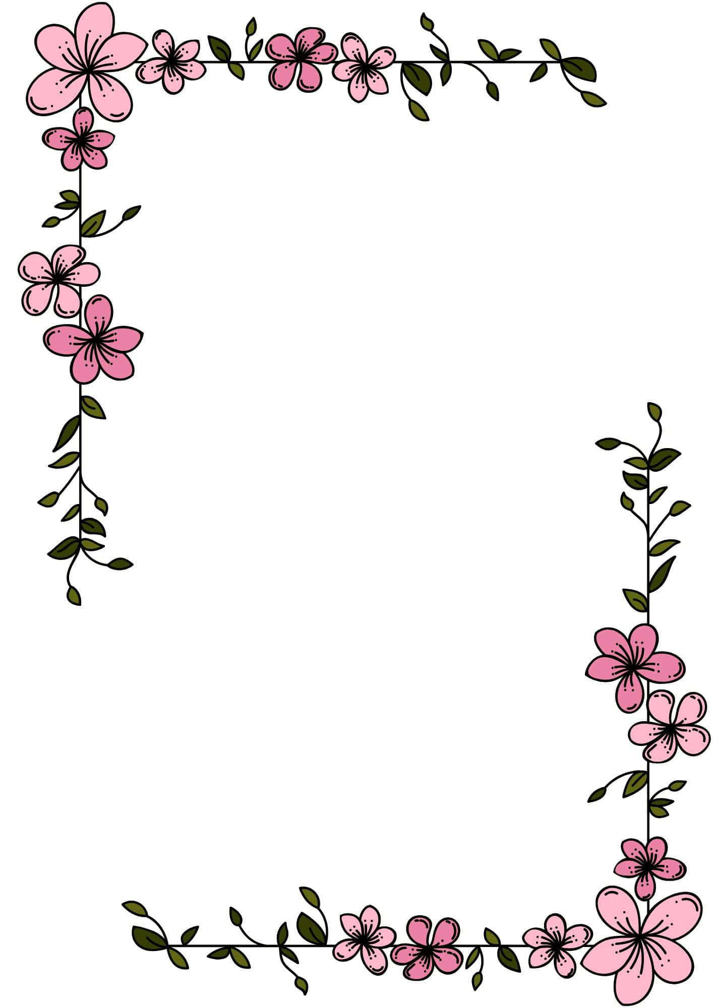 free printable rose borders