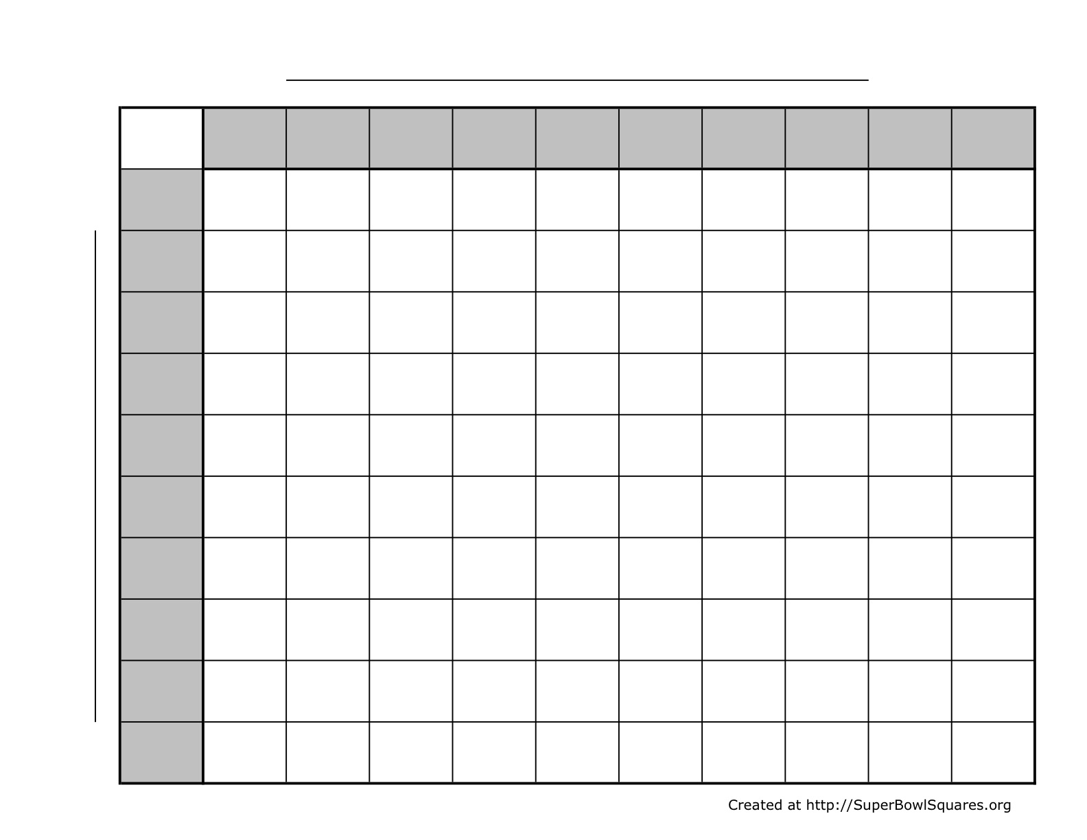 Printable Football Squares