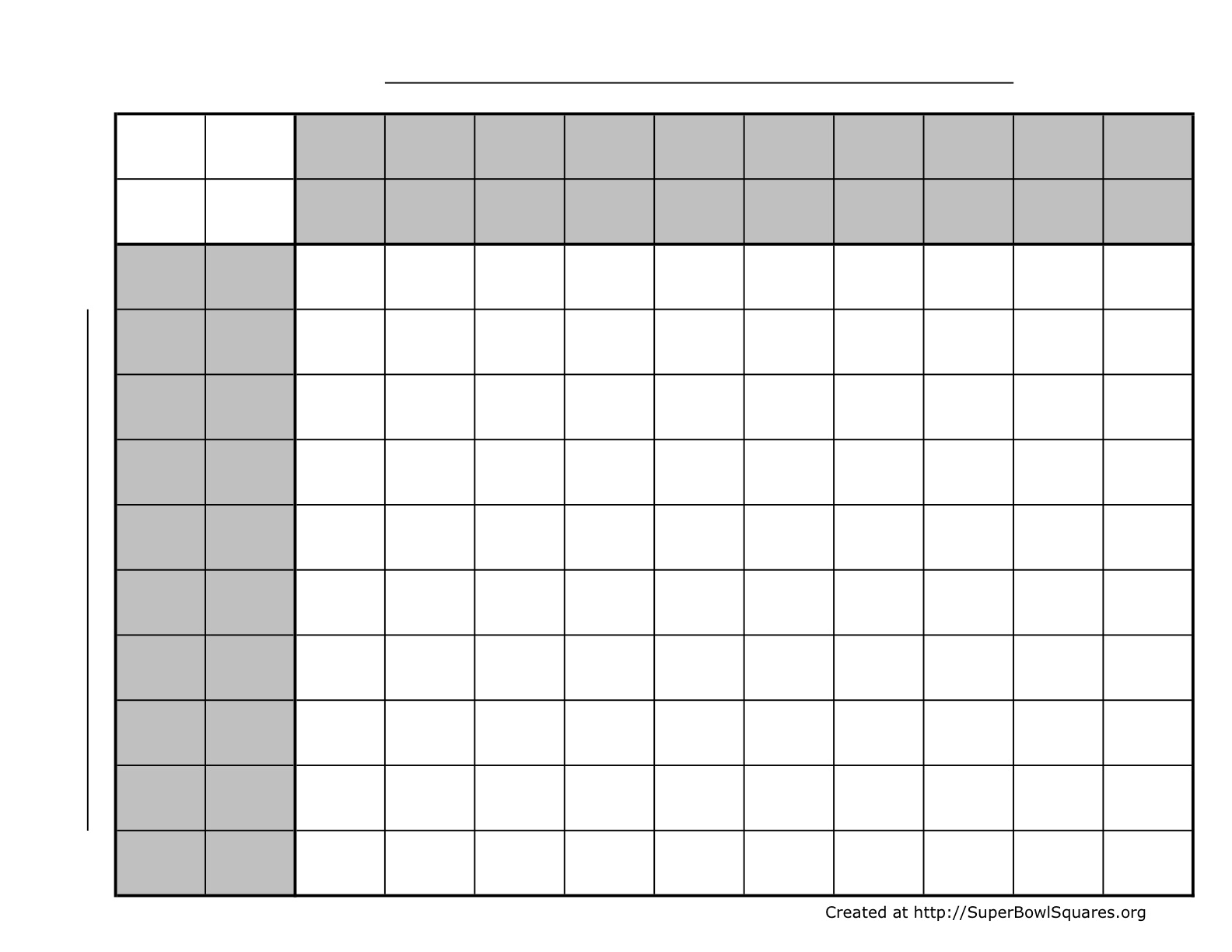 Printable Football Squares Printable Football Squares