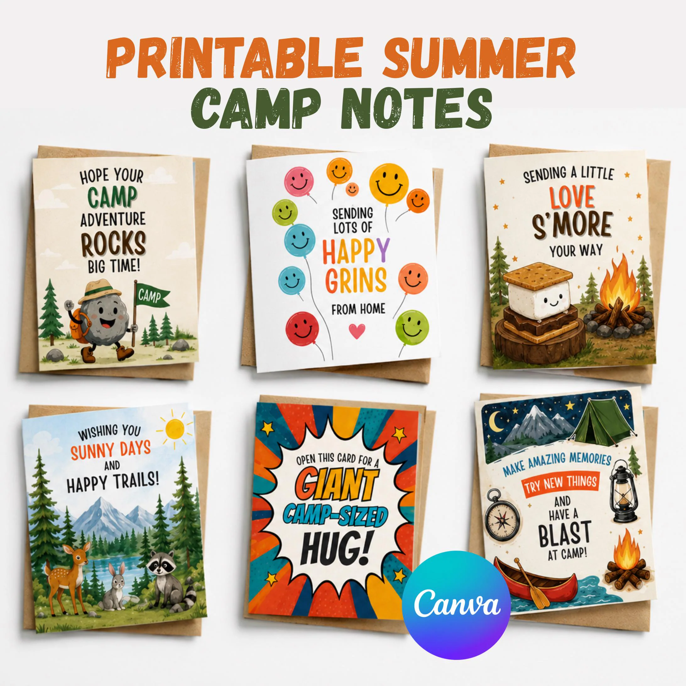 Printable Funny Camp Cards