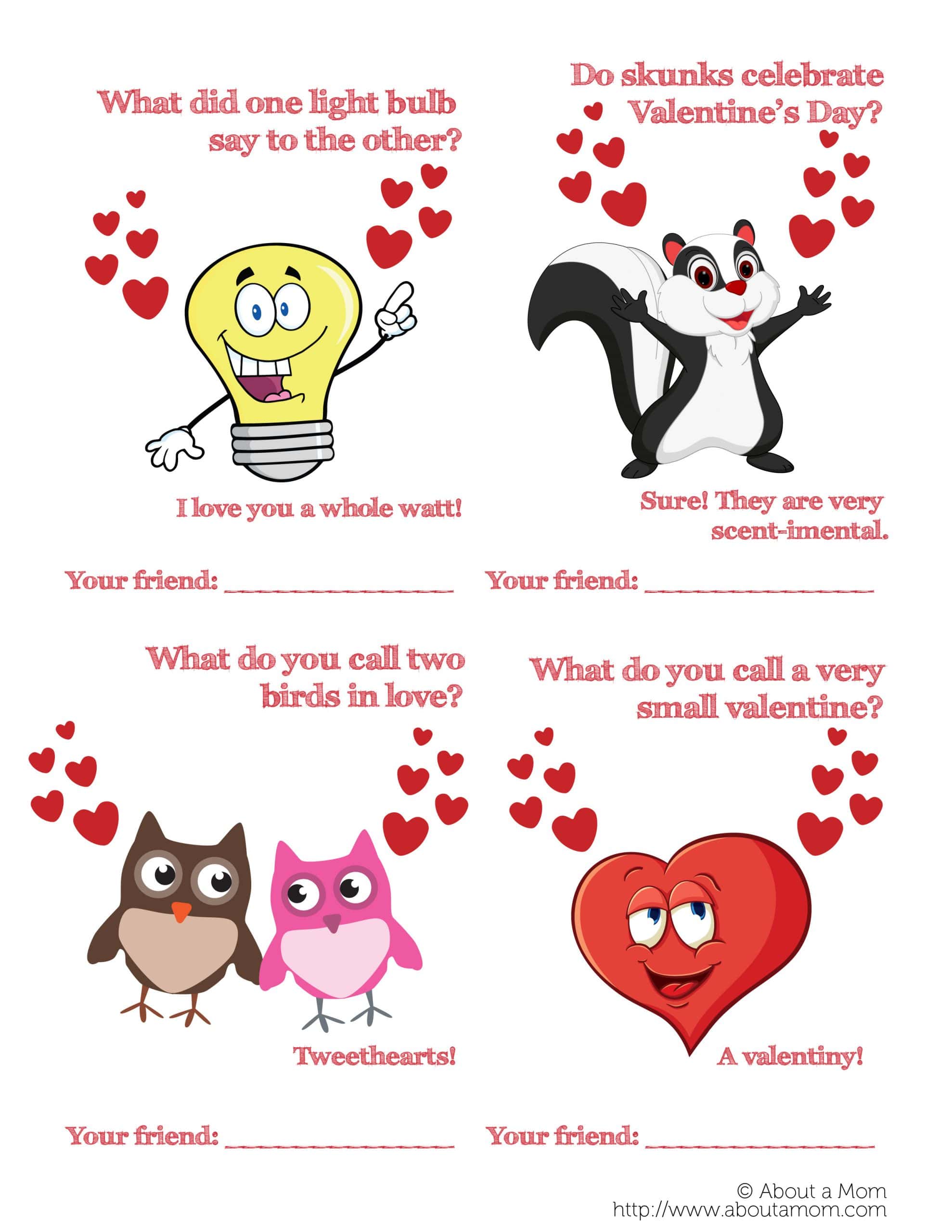 Printable Funny Valentines Day Cards