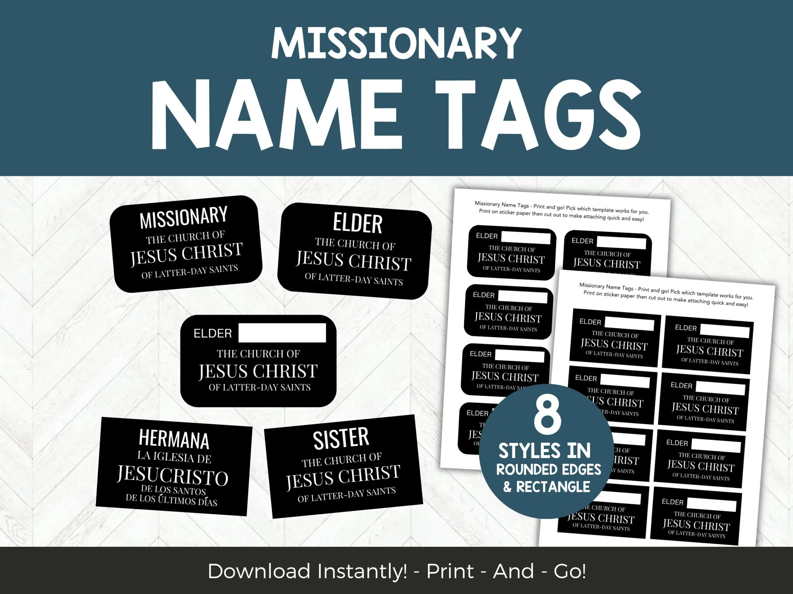 Printable Lds Missionary Tags For Kids