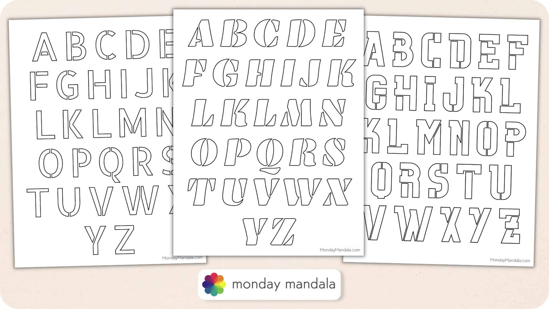 Printable Letter Number Stencils