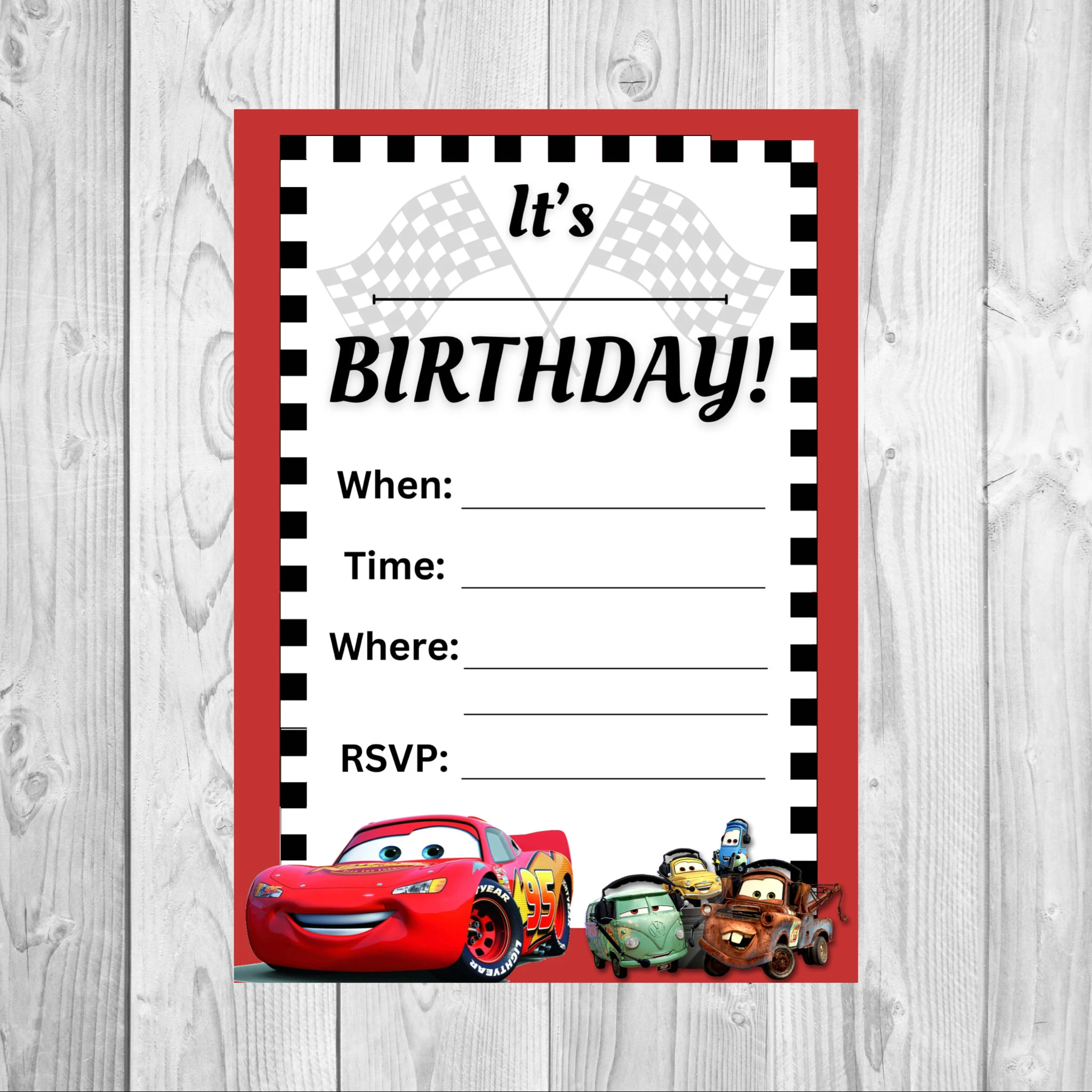 Printable Lighting Mcqueen Birthday