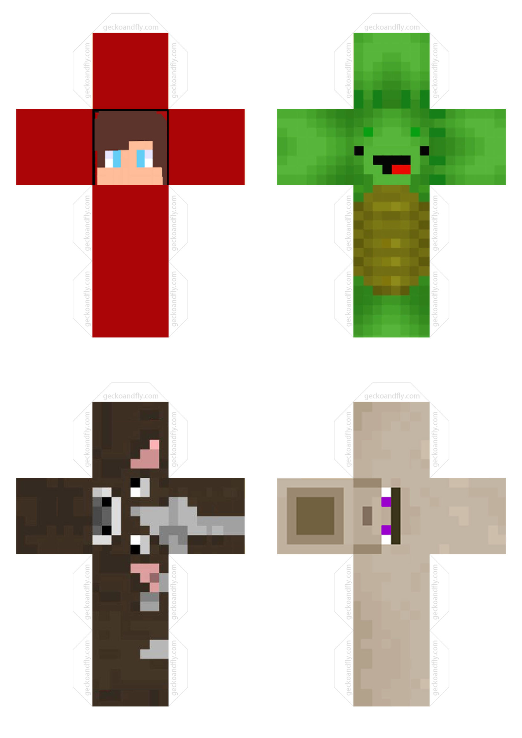 Printable Minecraft Cube Templates