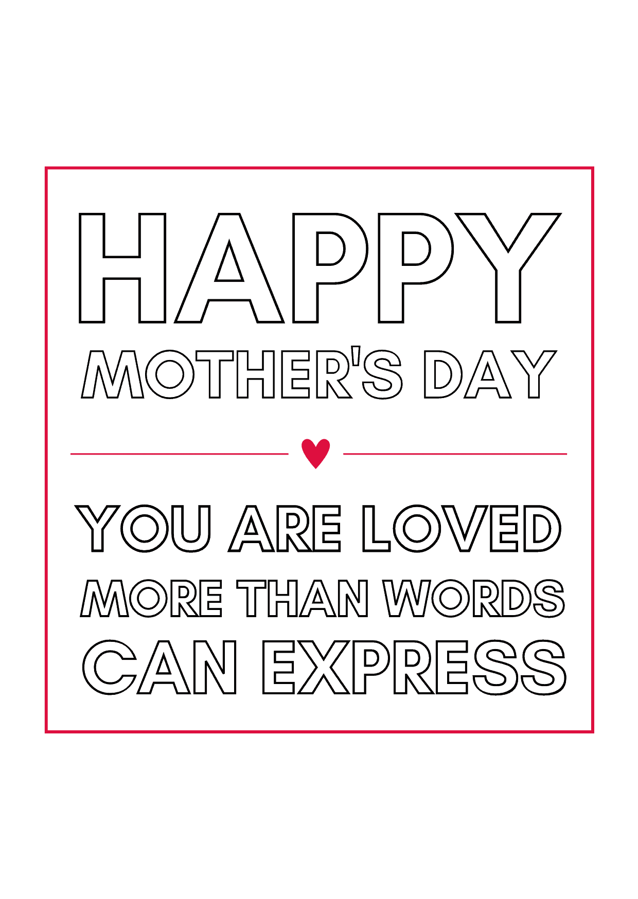 Printable Mothers Day Cards To Your Wife