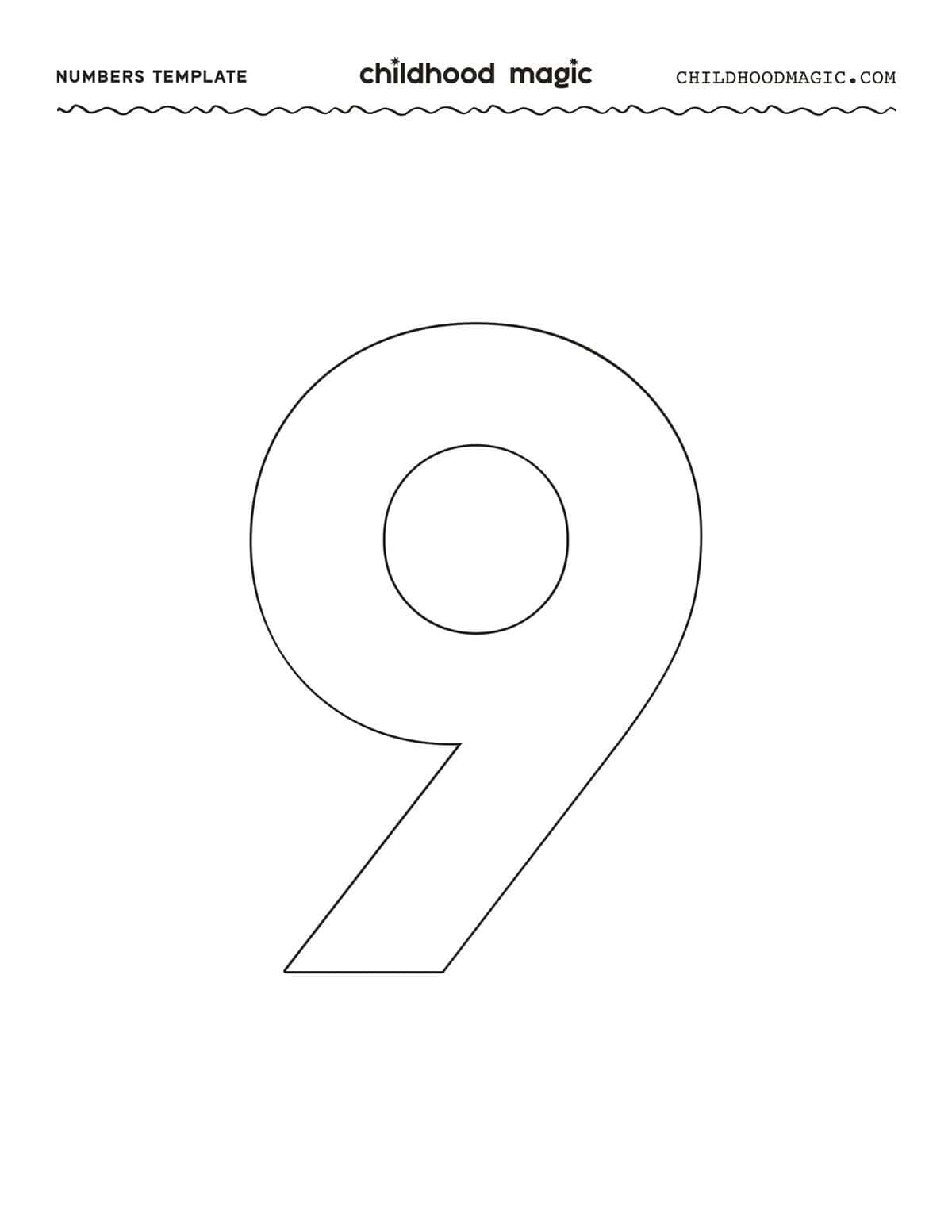 Printable Numbers 0 9 Free Number Outlines For Kids Printable Numbers 0 9 Free Number Outlines For Kids