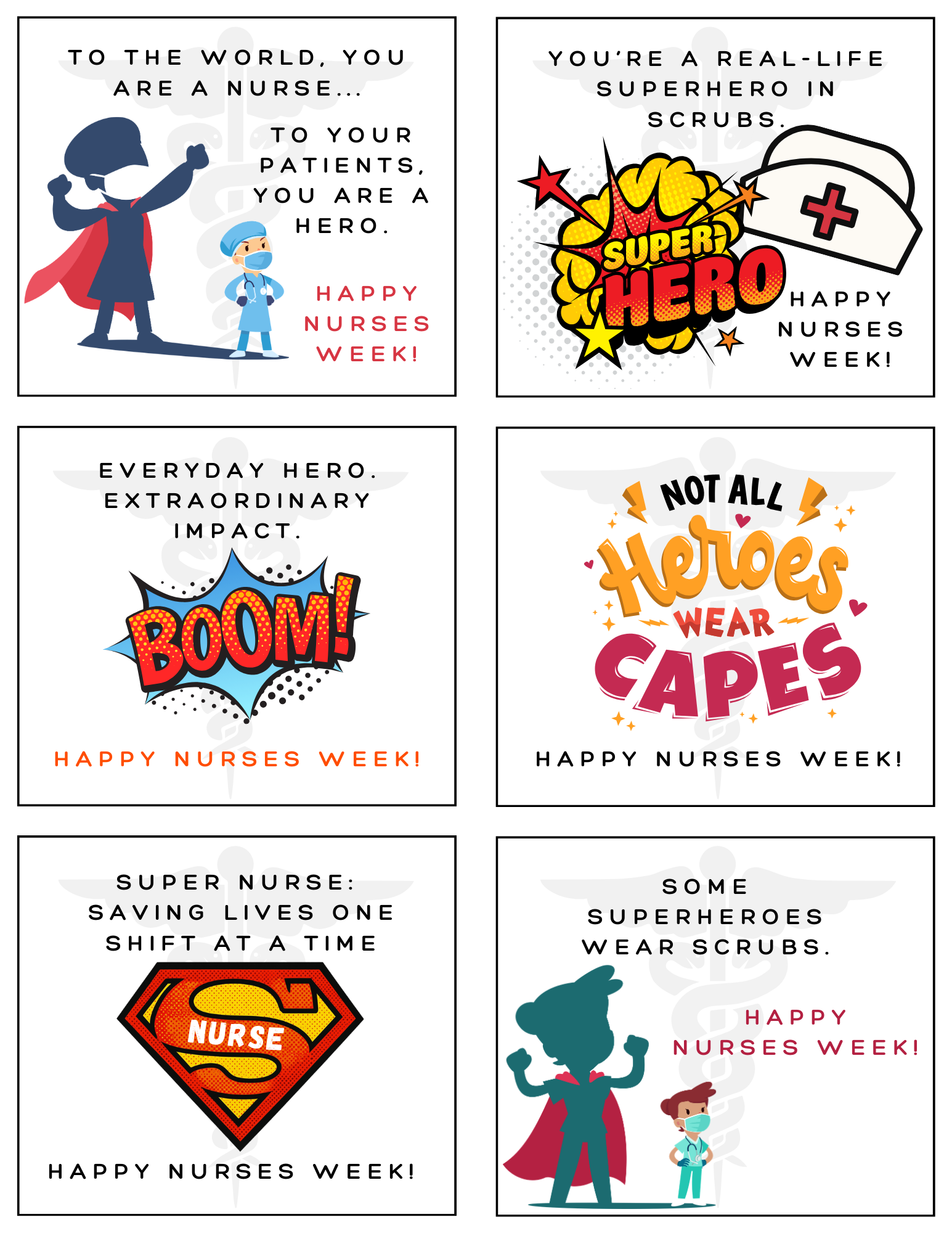 Printable Nurse Appreciation Notes