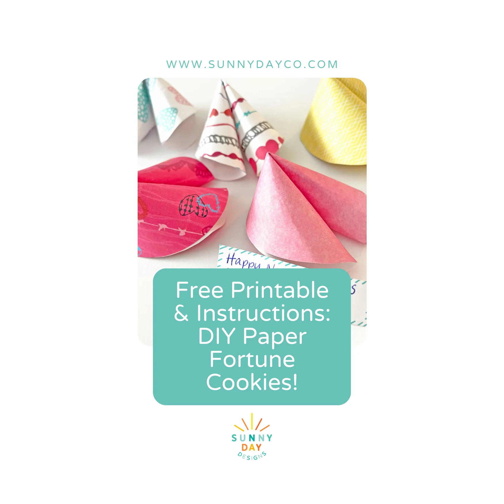 Printable Paper Fortune Cookies
