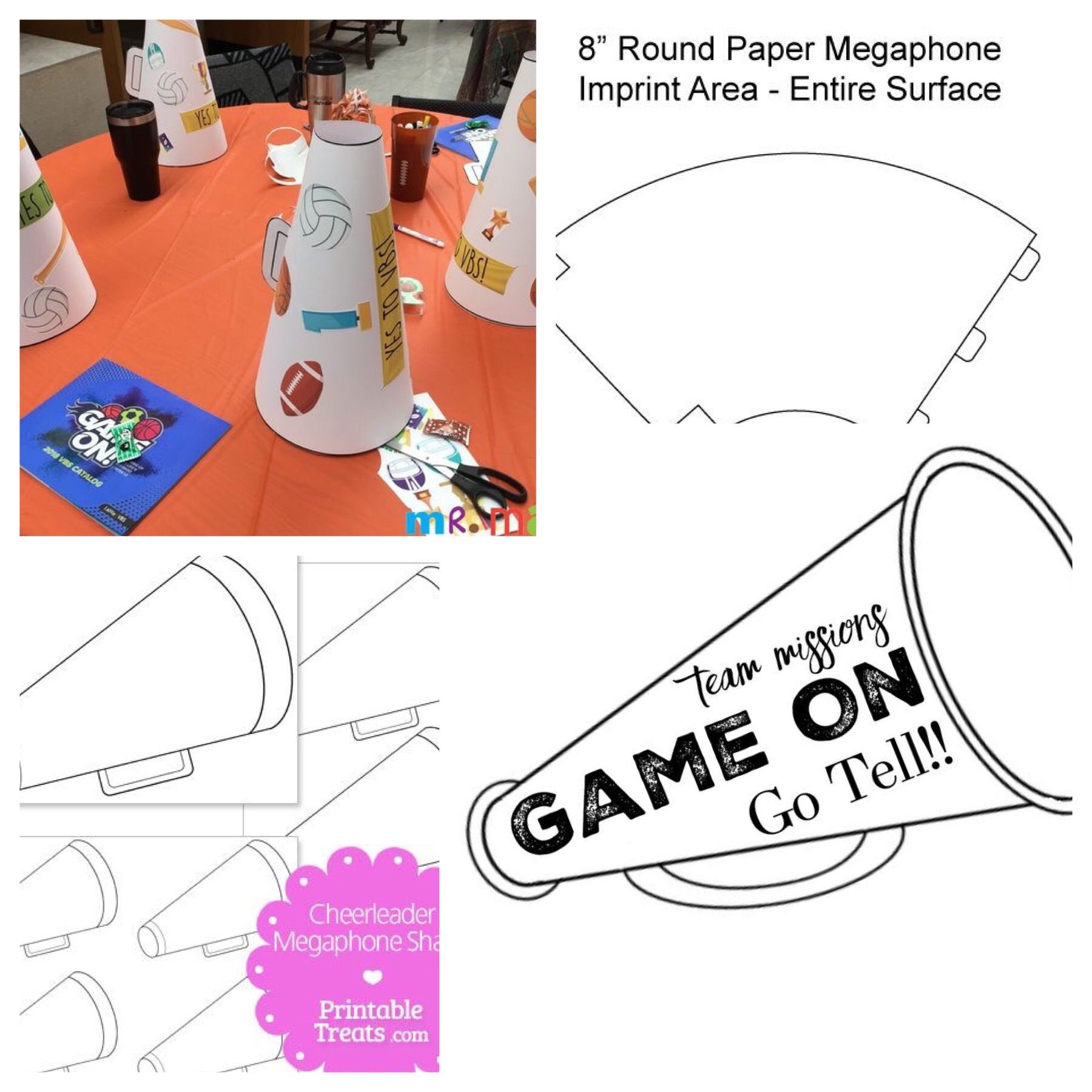Printable Paper Megaphone Craft For Sunday School 102527329008140892