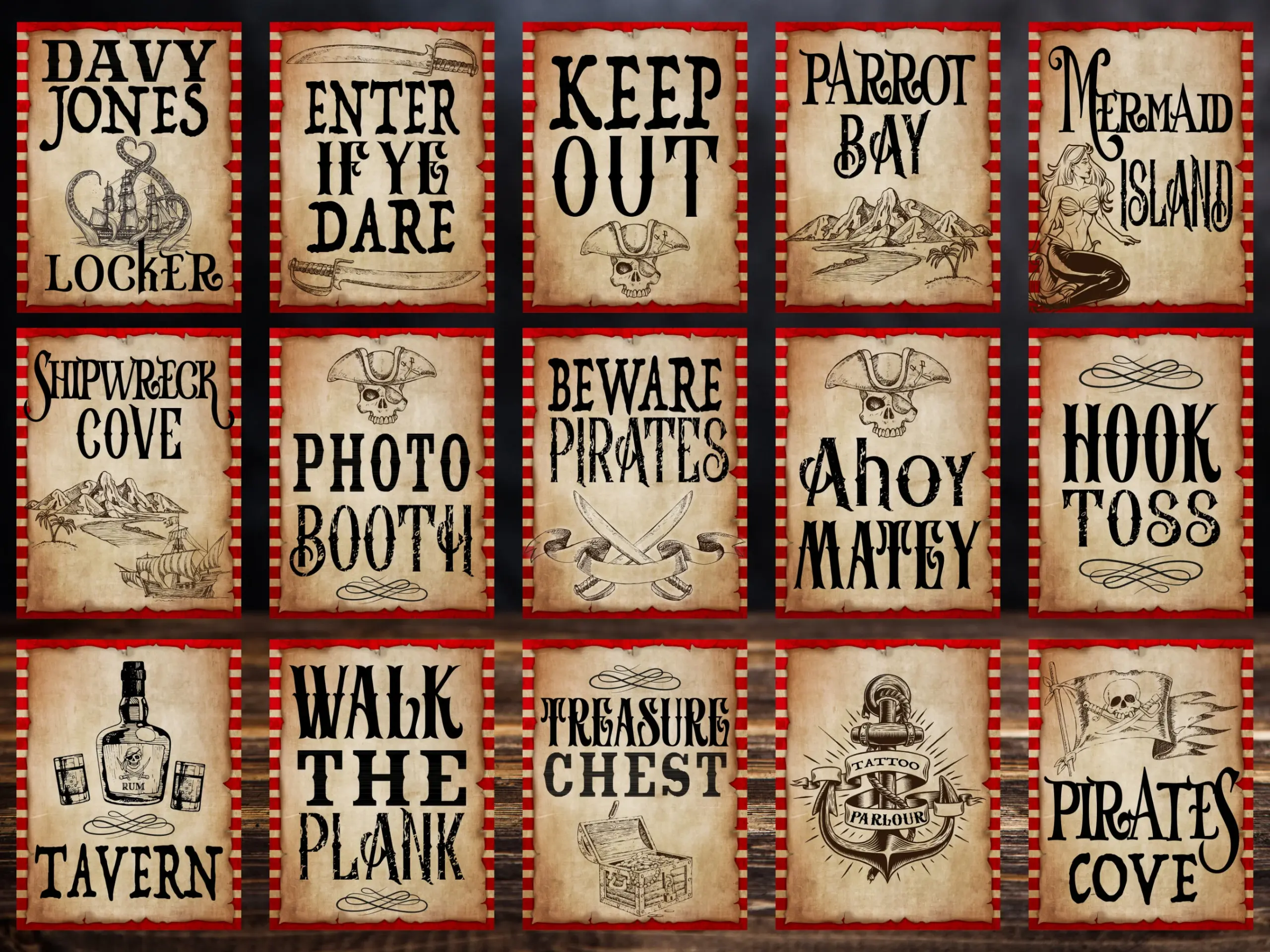 free printable pirate signs free printable pirate signs