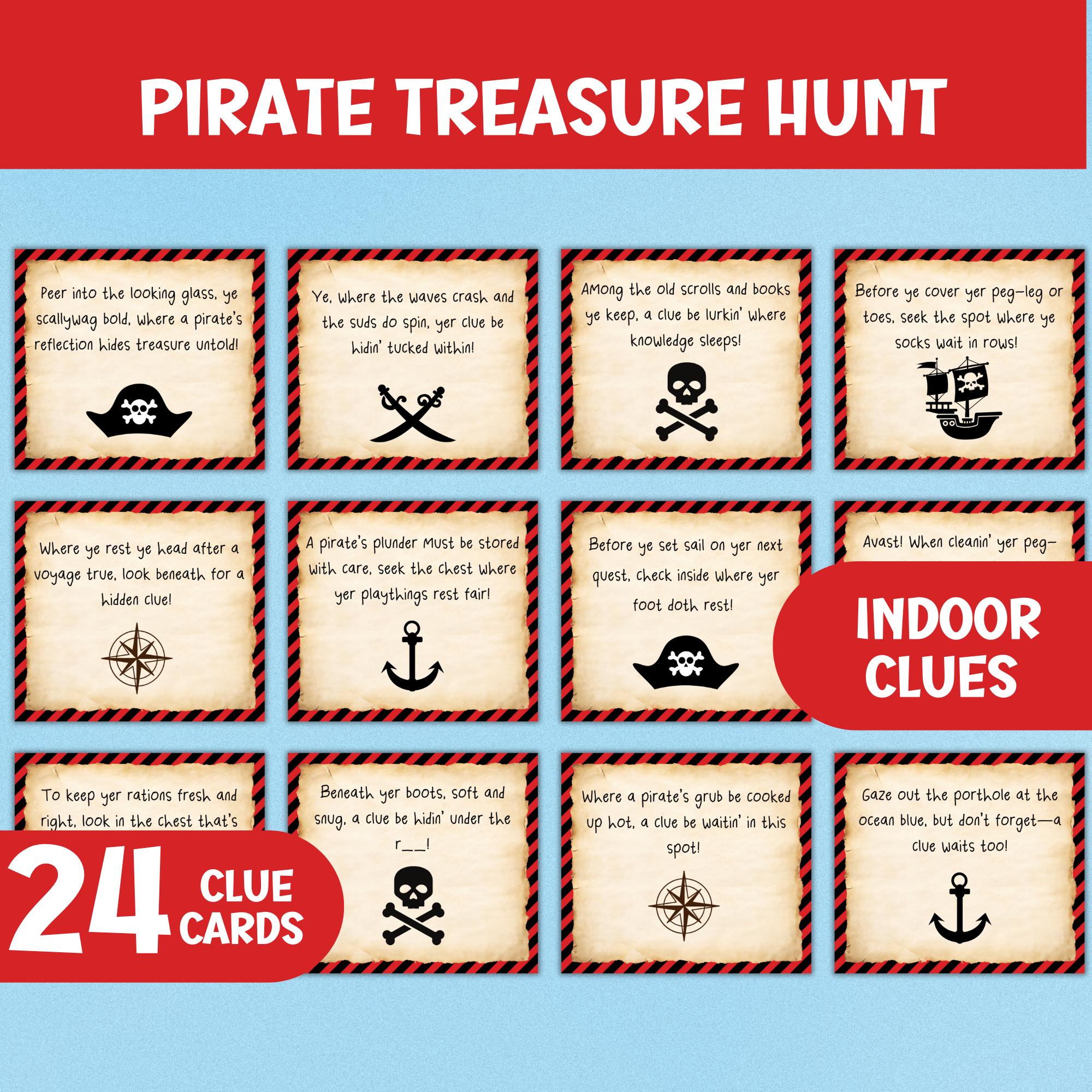 free printable pirate treasure hunt clues free printable pirate treasure hunt clues