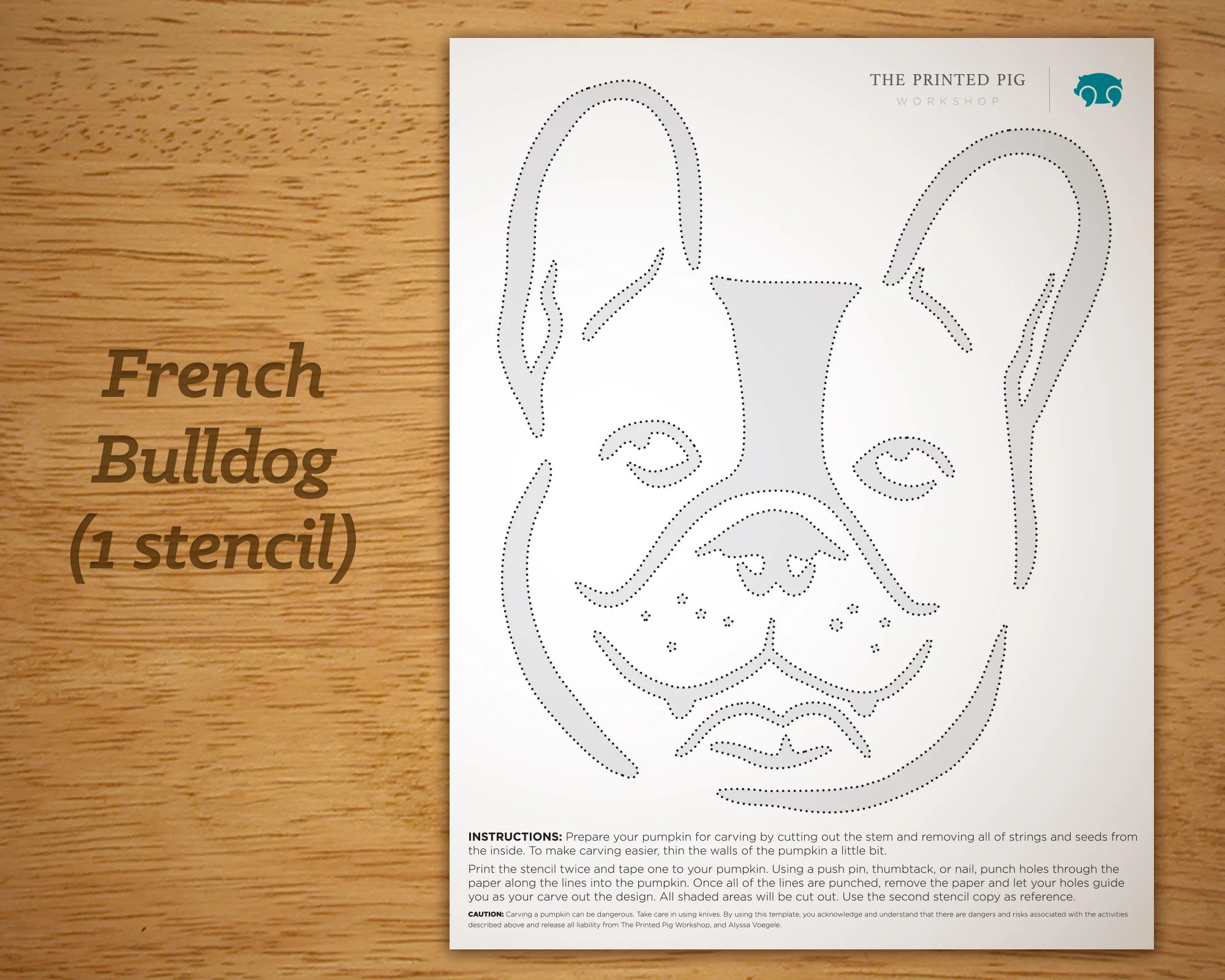 Printable Pumpkin Carving Pattern French