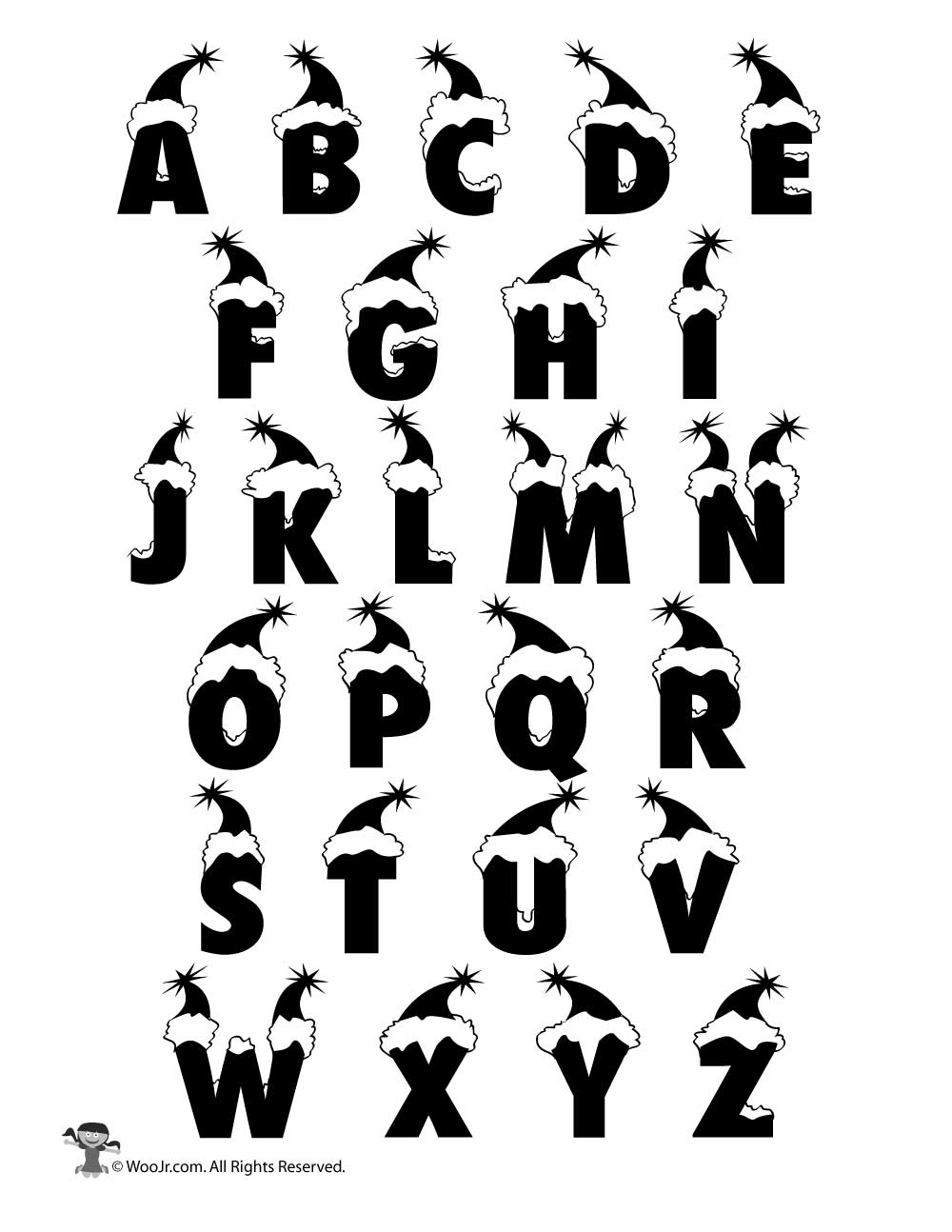 Printable Santa Bubble Letters Printable Santa Bubble Letters