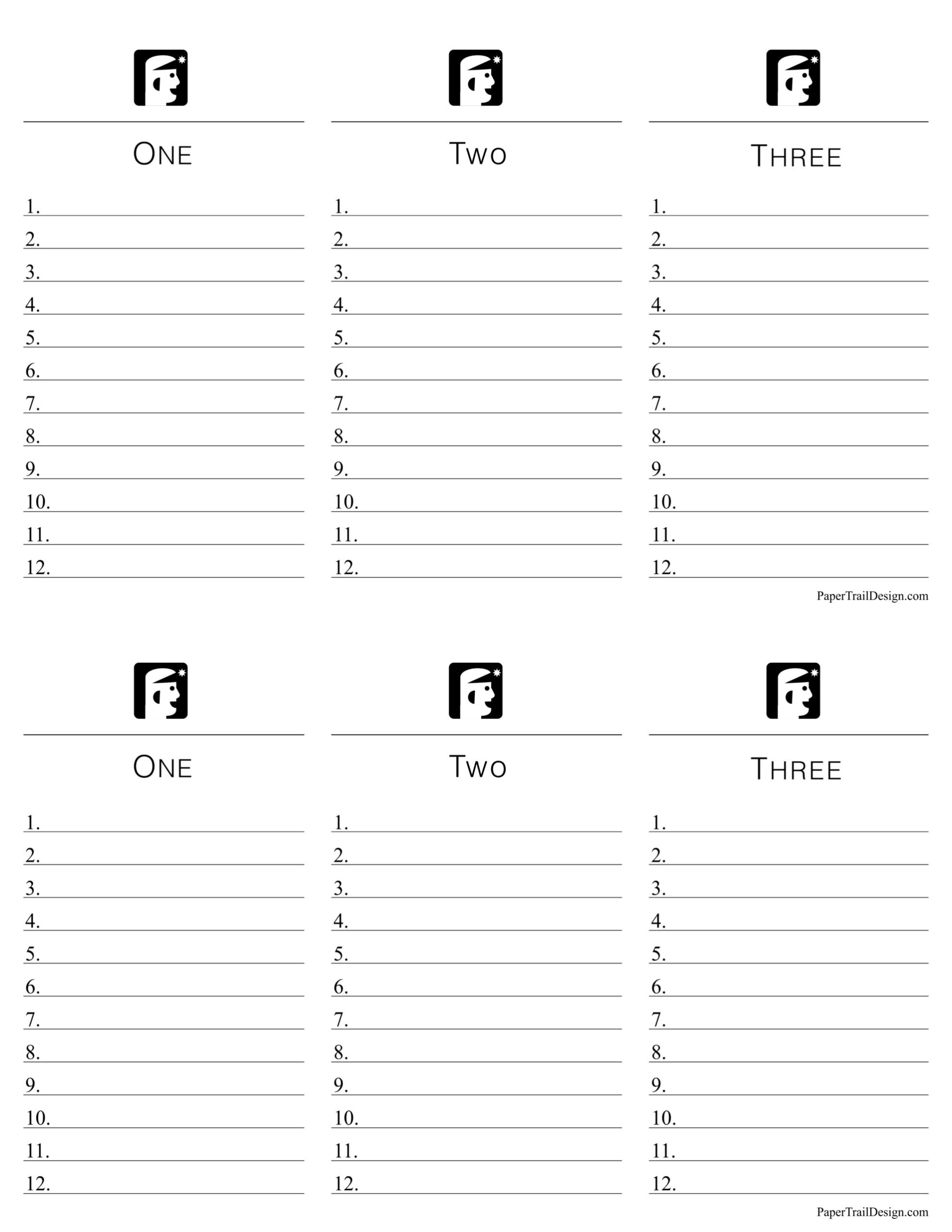 Printable Scattergories Game