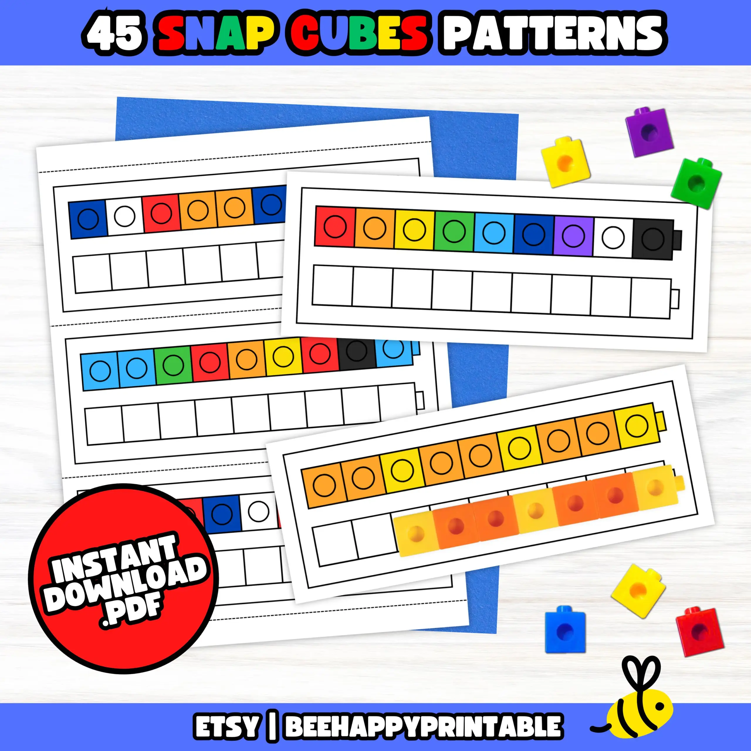 free snap cube patterns printables