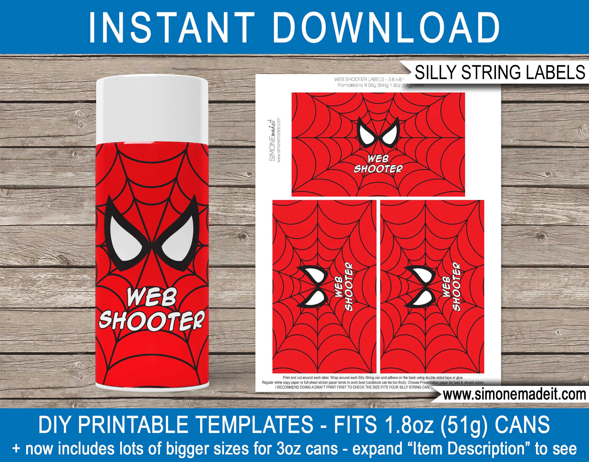 spiderman tags free printable